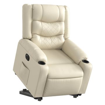 vidaXL Sessel Relaxsessel mit Aufstehhilfe Elektrisch Creme Kunstleder (1-St)