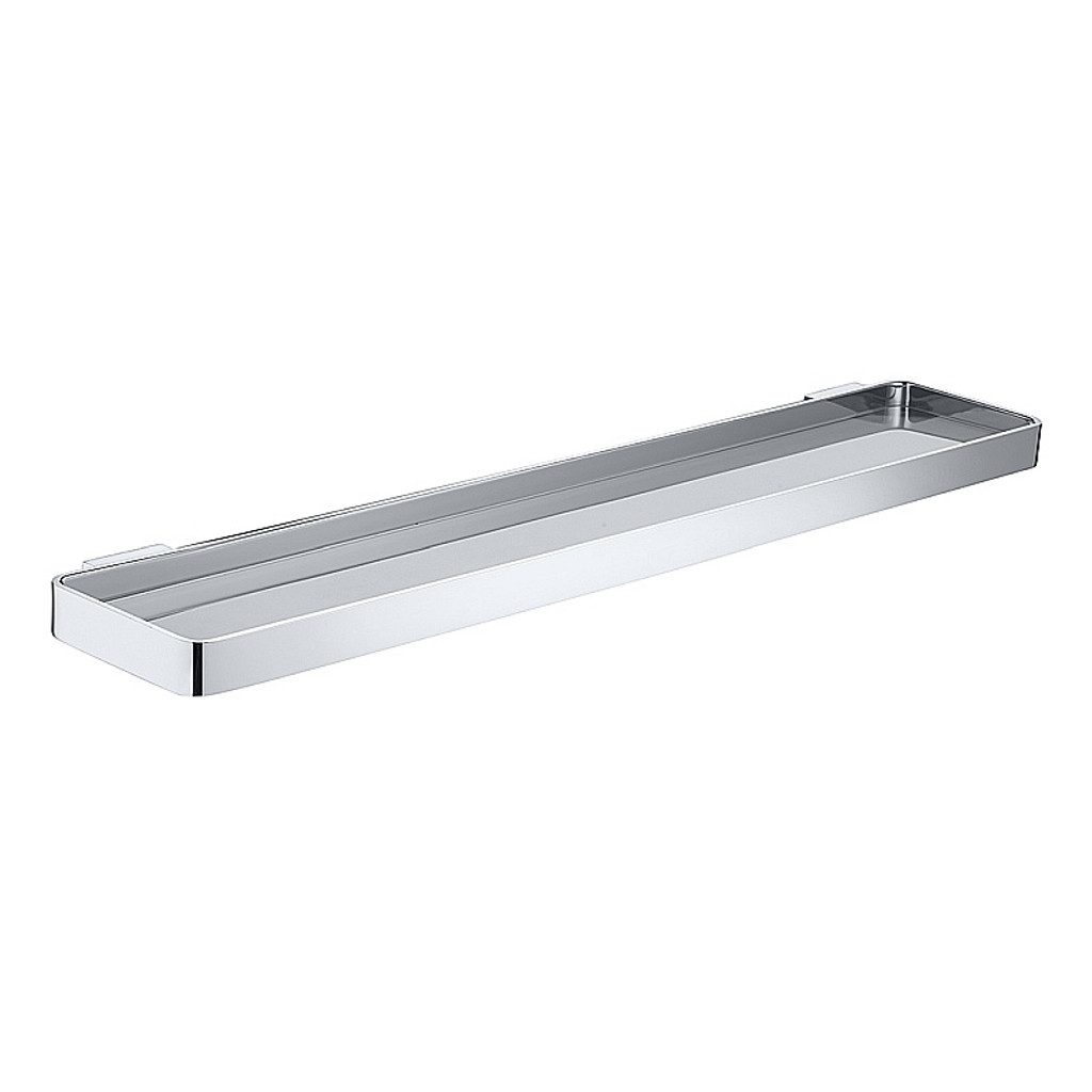 BRILLANTBAD® Duschablage BOLO Glasablage Messing Glas Chrom poliert für Bad & WC >> Bohren