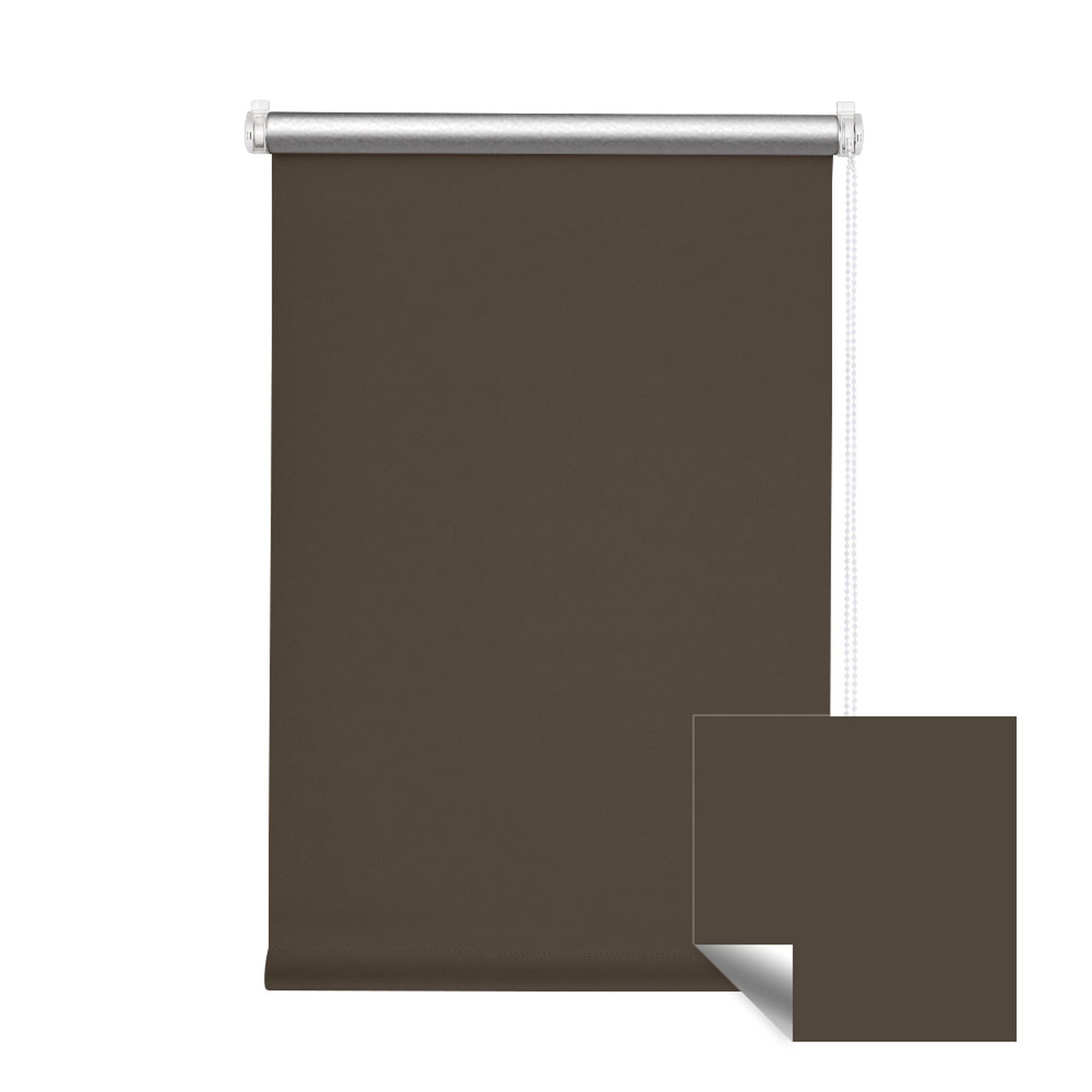 Verdunklungsrollo Klemmfix Tenebra Verdunkelungsrollo-Thermorollo 55x160cm dunkelbraun, Victoria M., blickdicht, ohne Bohren, in Führungsschienen, Klemmfix, Thermo – Isolierung, Mit Magnet