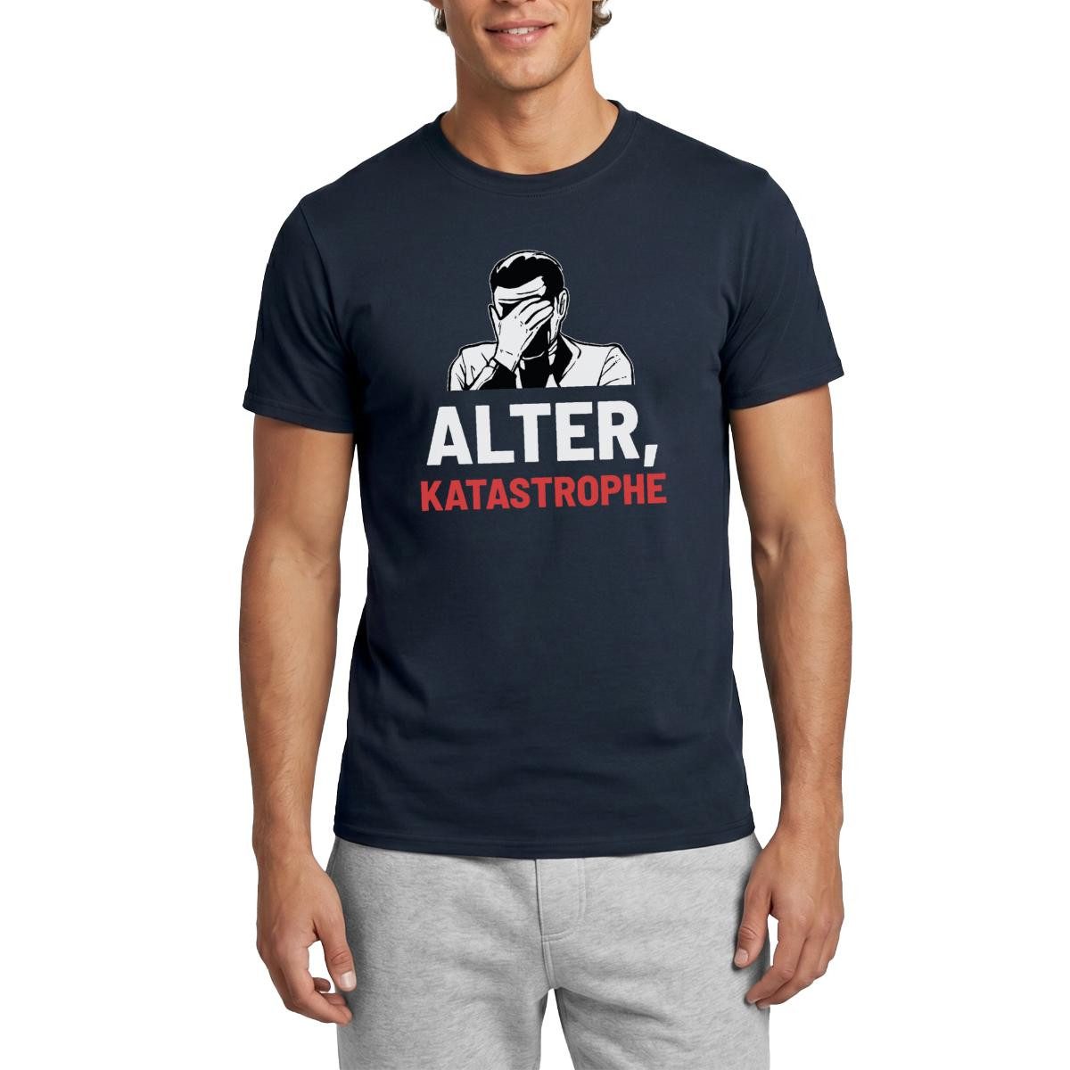 T-Shirt Alter Katastrophe Facepalm Männer T-Shirt