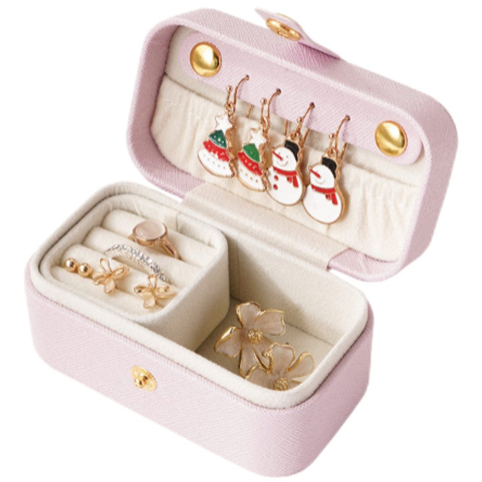 Coonoor Schmuckkasten Mini Schmuckkästchen mit separatem Ringfach, tragbar günstig online kaufen