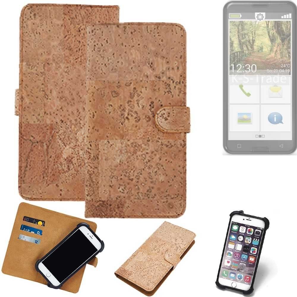 K-S-Trade Handyhülle für Emporia Smart.3, Hülle - Kork Handyhülle Cover - Schutzhülle TPU Case Bumper in