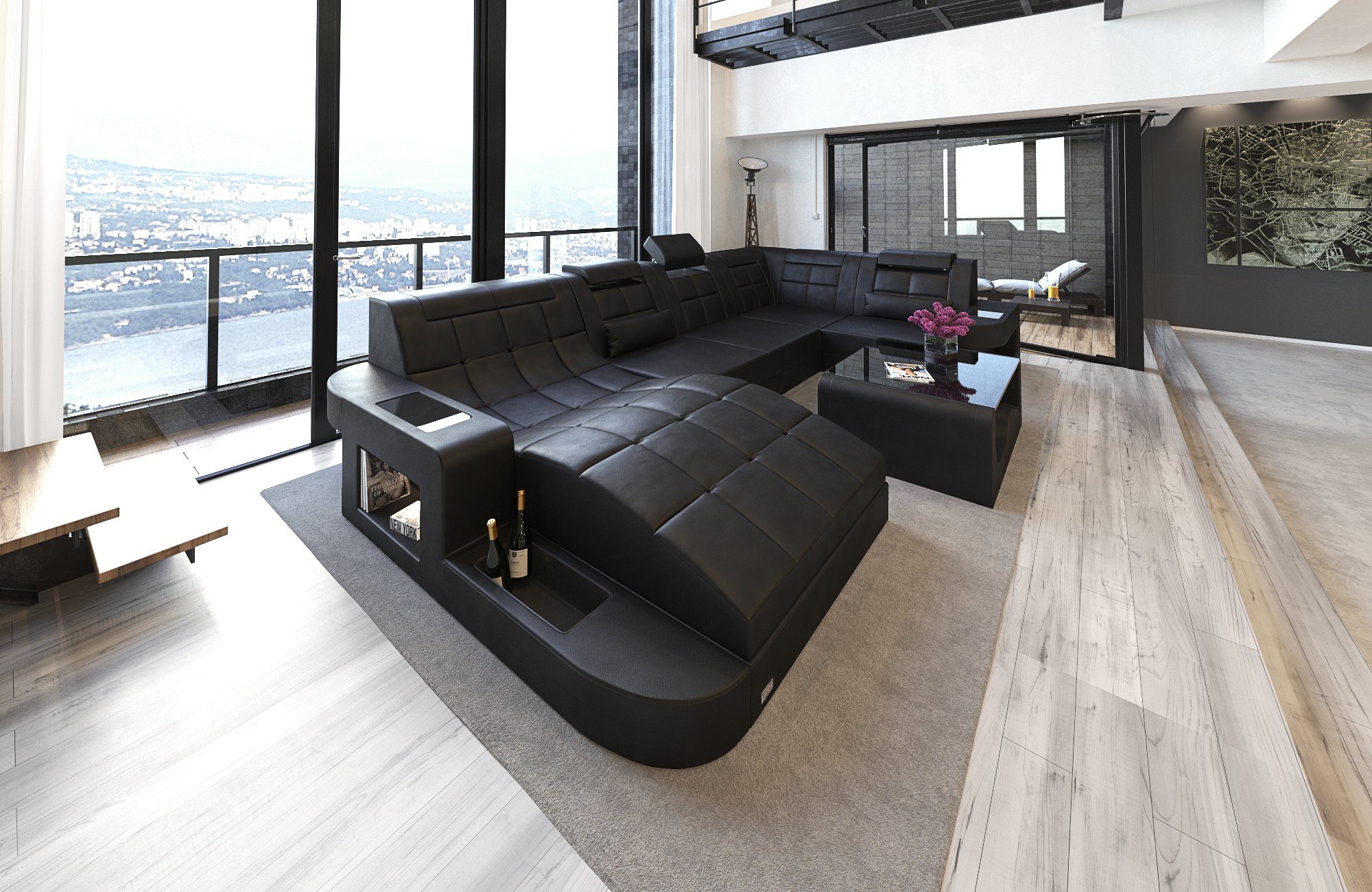 Sofa Dreams Wohnlandschaft Leder Ledercouch Sofa günstig online kaufen