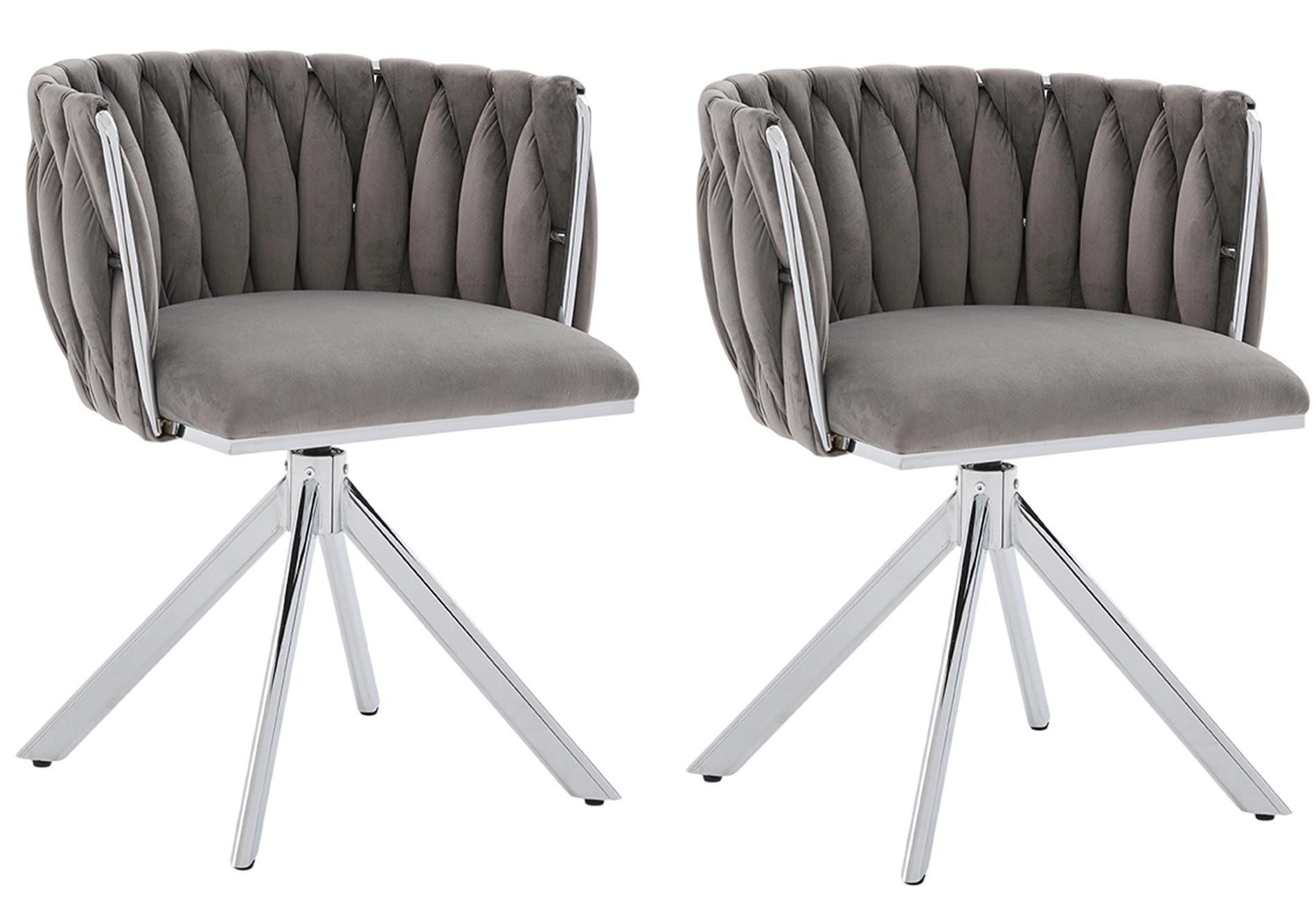 LVHOM Armlehnstuhl Set, 180° drehbar mit runden Rückenlehne, Wohnzimmerstuh günstig online kaufen