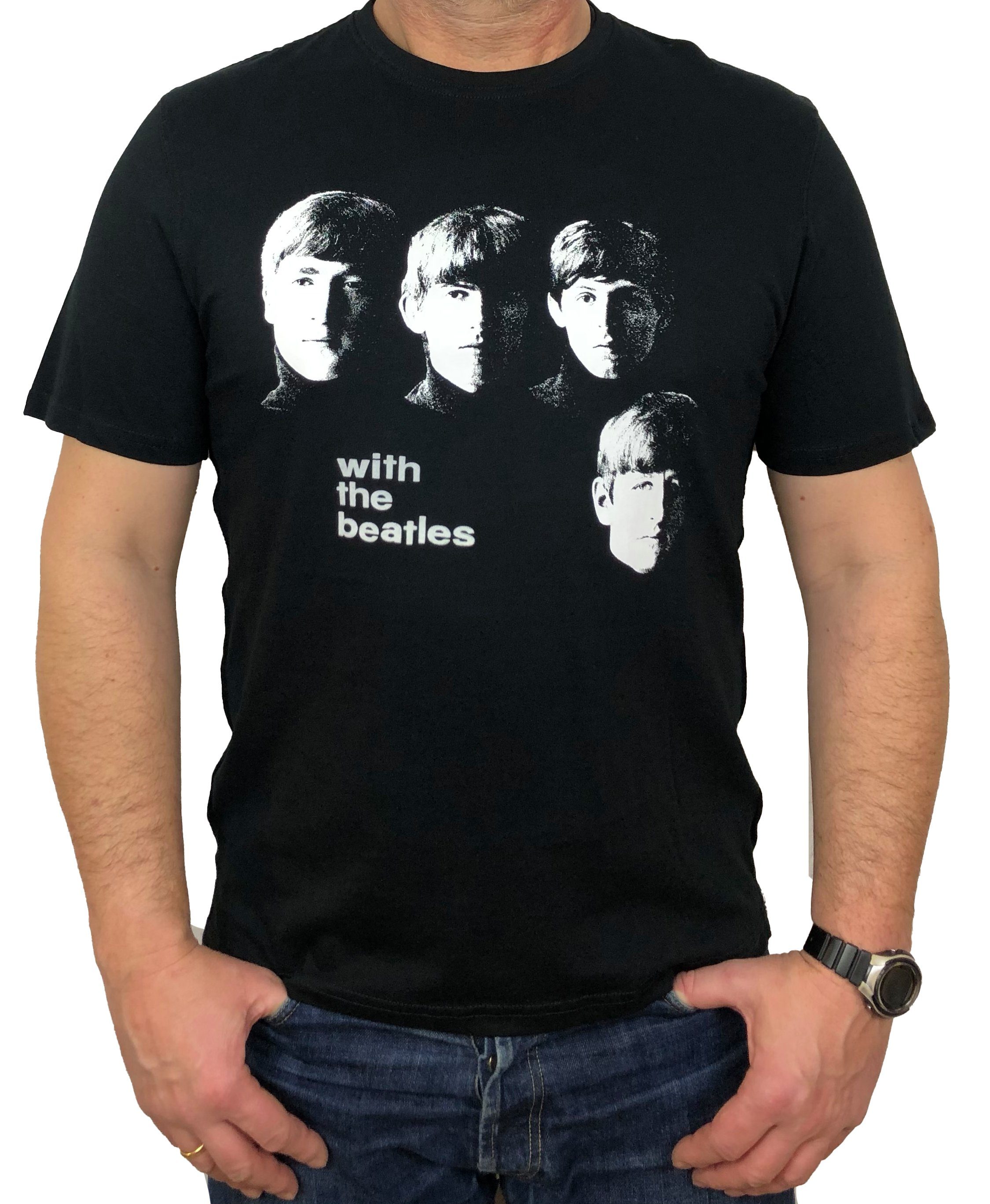 Beatles" the 1-tlg., Stück) Frontprint T-Shirt "With Beatles (Stück, The mit