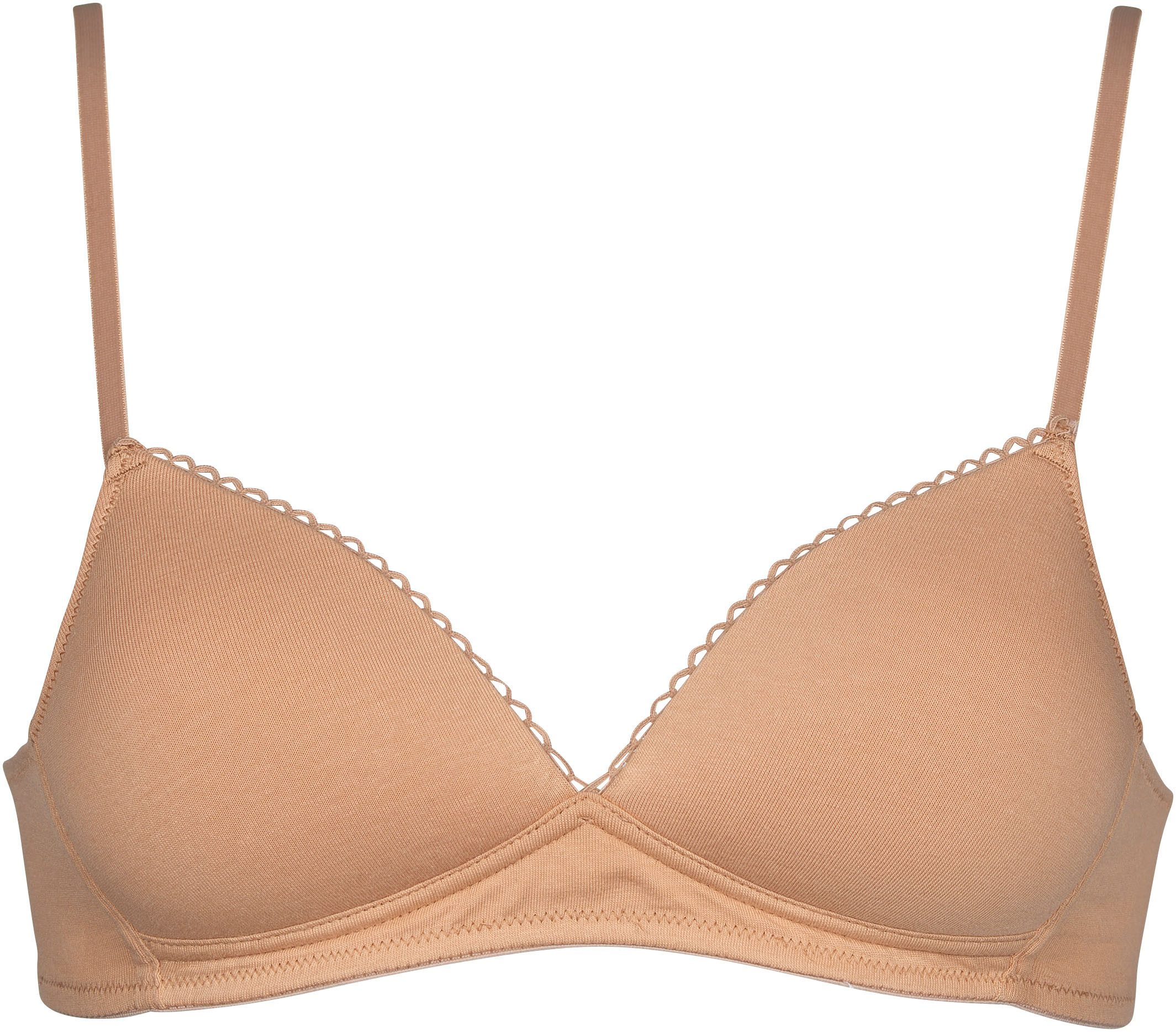 My Basic Bügelloser BH (2er Pack) flache Verarbeitung, wattiert, ohne Bügel, basic, Baumwollmix