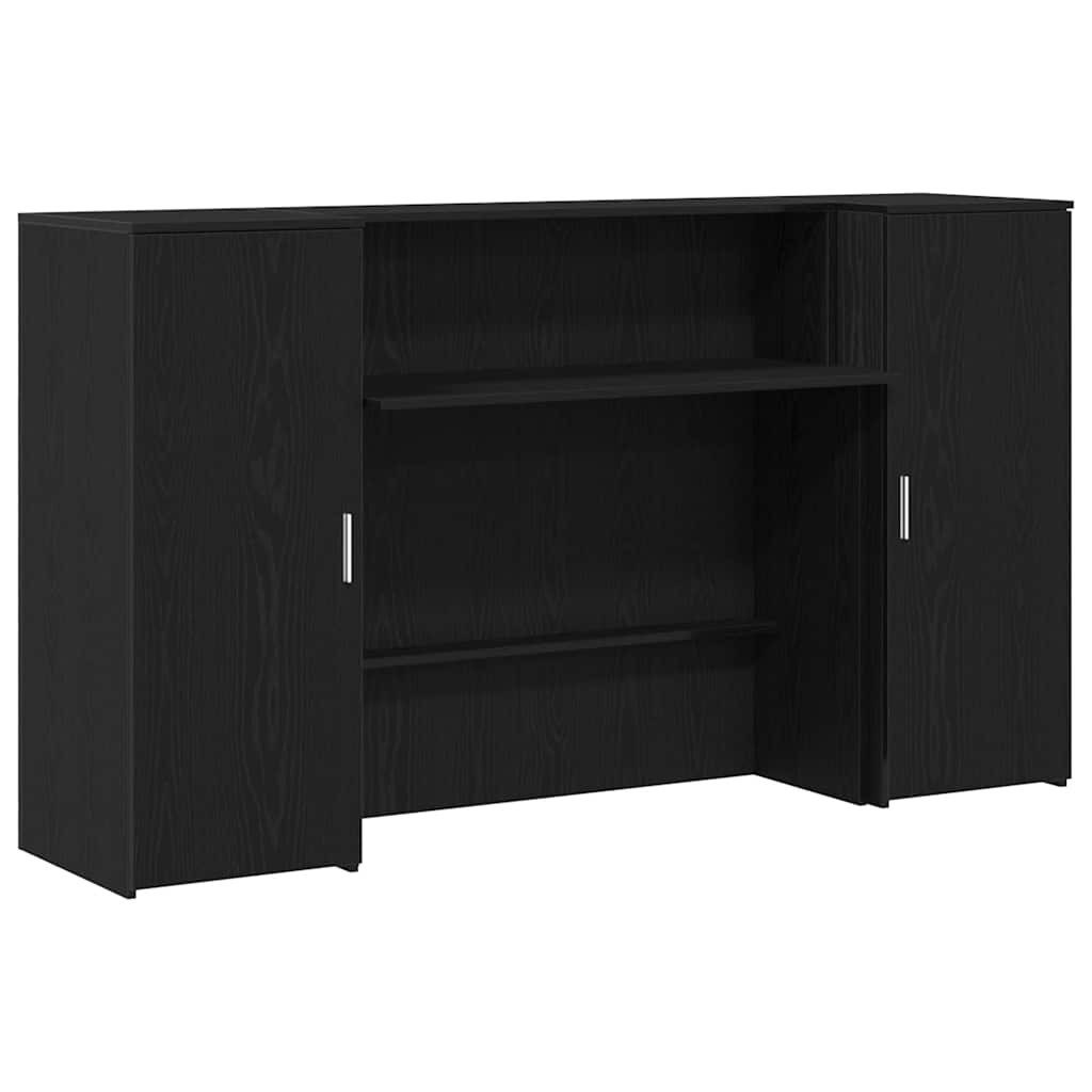 vidaXL Schreibtisch Empfangstresen Schwarze Eiche 180 x 50 x 103,5 cm Holzwerkstoff