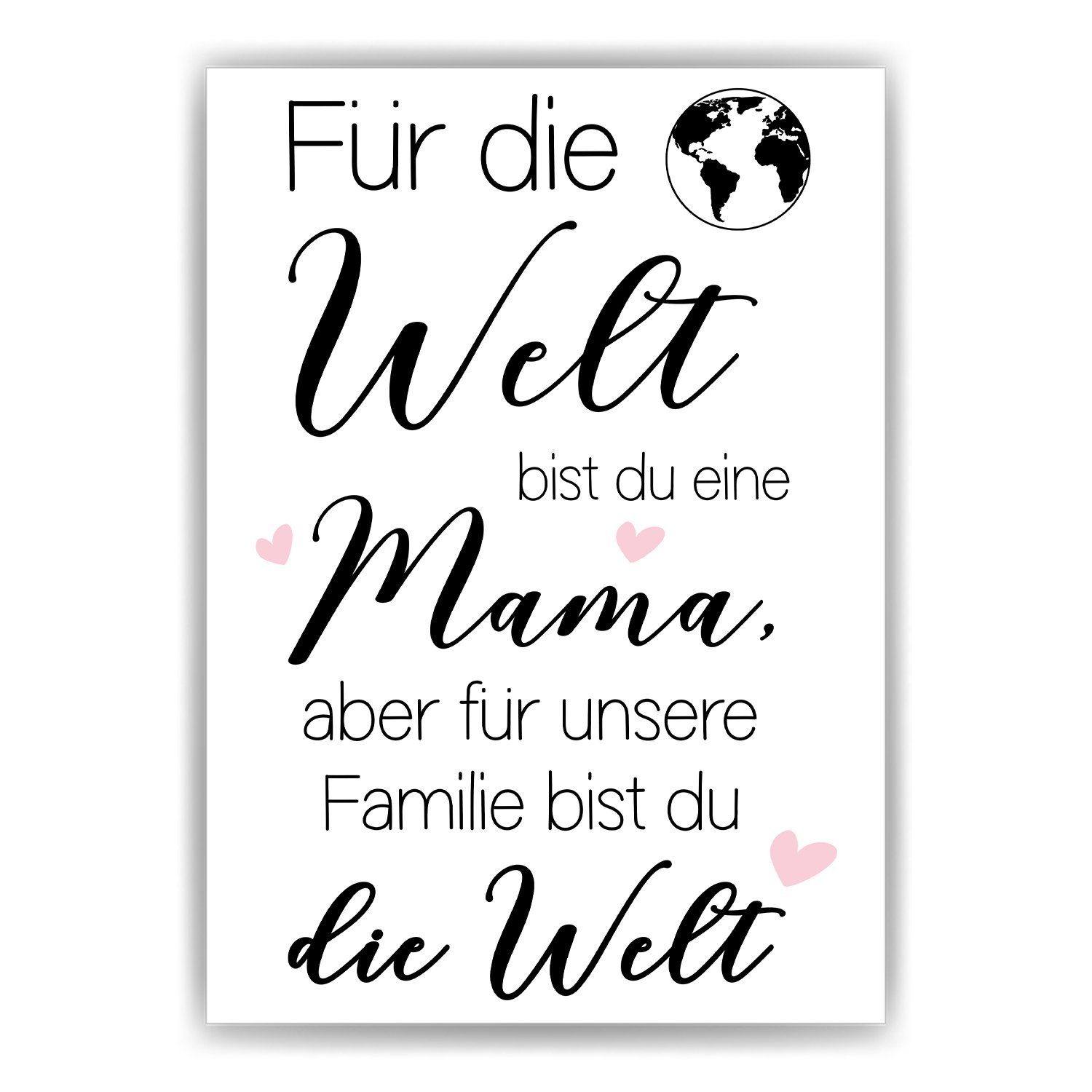 Tigerlino Poster Beste Mama der Welt Muttertag Geburtstag Geschenk Mama Spruch, DIN A4