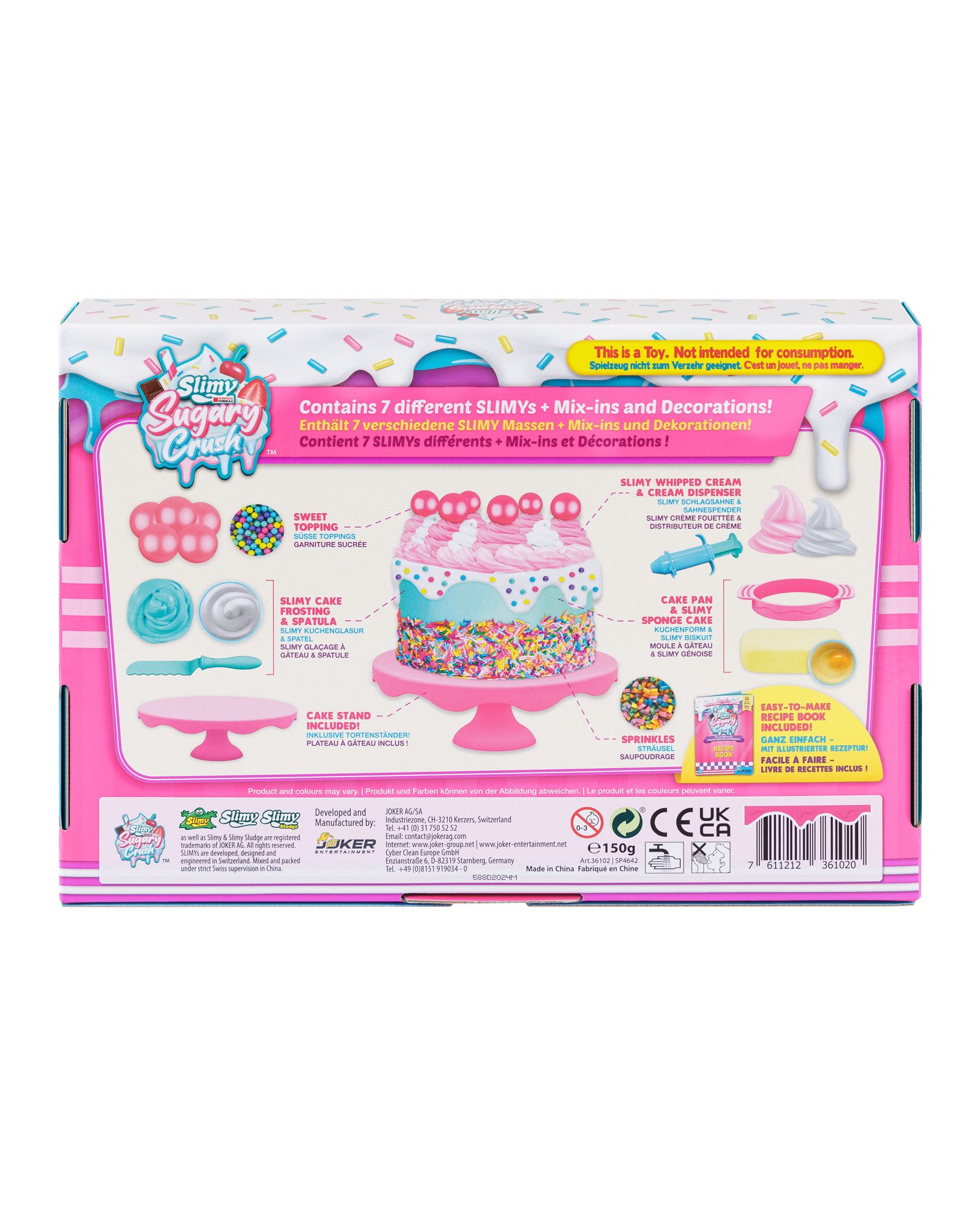 Slimy® Knetform-Set Sugary Crush - Party Caakery (1-tlg), Slime und Knete Kreativ-Set zum selber Mischen, Formen und Dekorieren