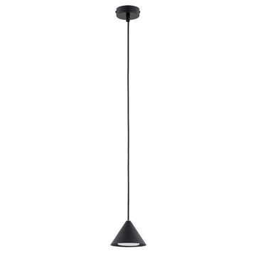 Licht-Erlebnisse Pendelleuchte MIRA, ohne Leuchtmittel, Metall GX53 H: max. 100 cm Schwarz rund