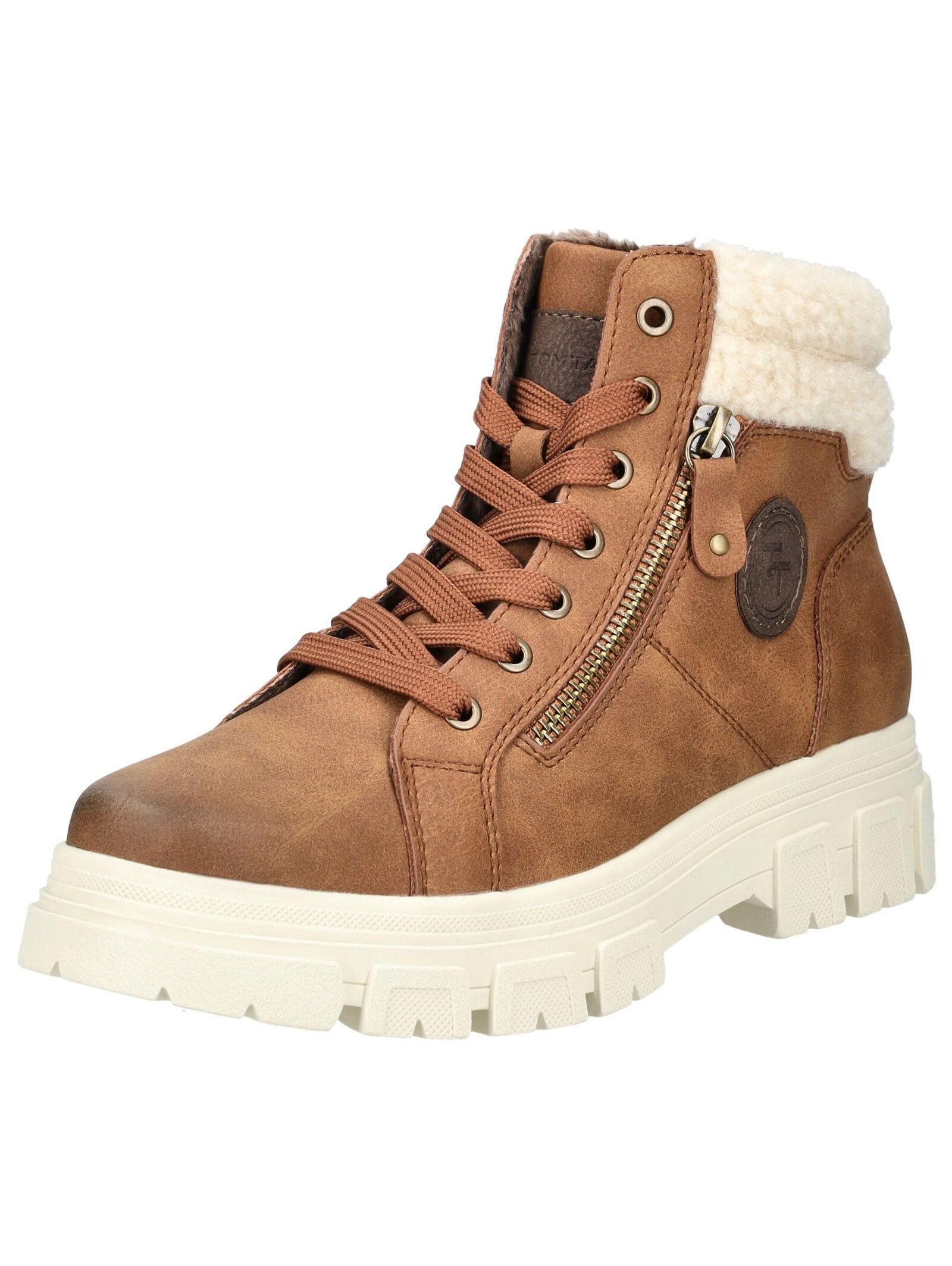 Tom Tailor Stiefelette Lederimitat/Textil Schnürstiefelette