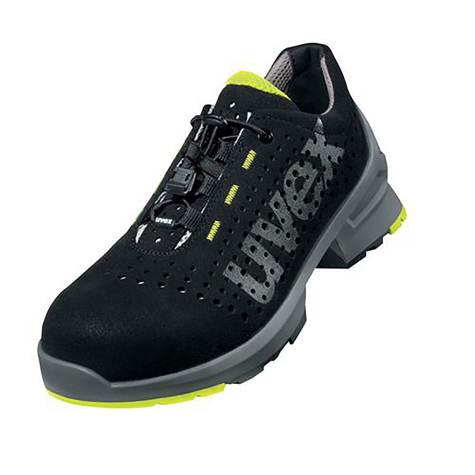 1 Halbschuhe S1 schwarz, gelb Weite 10 Sicherheitsschuh