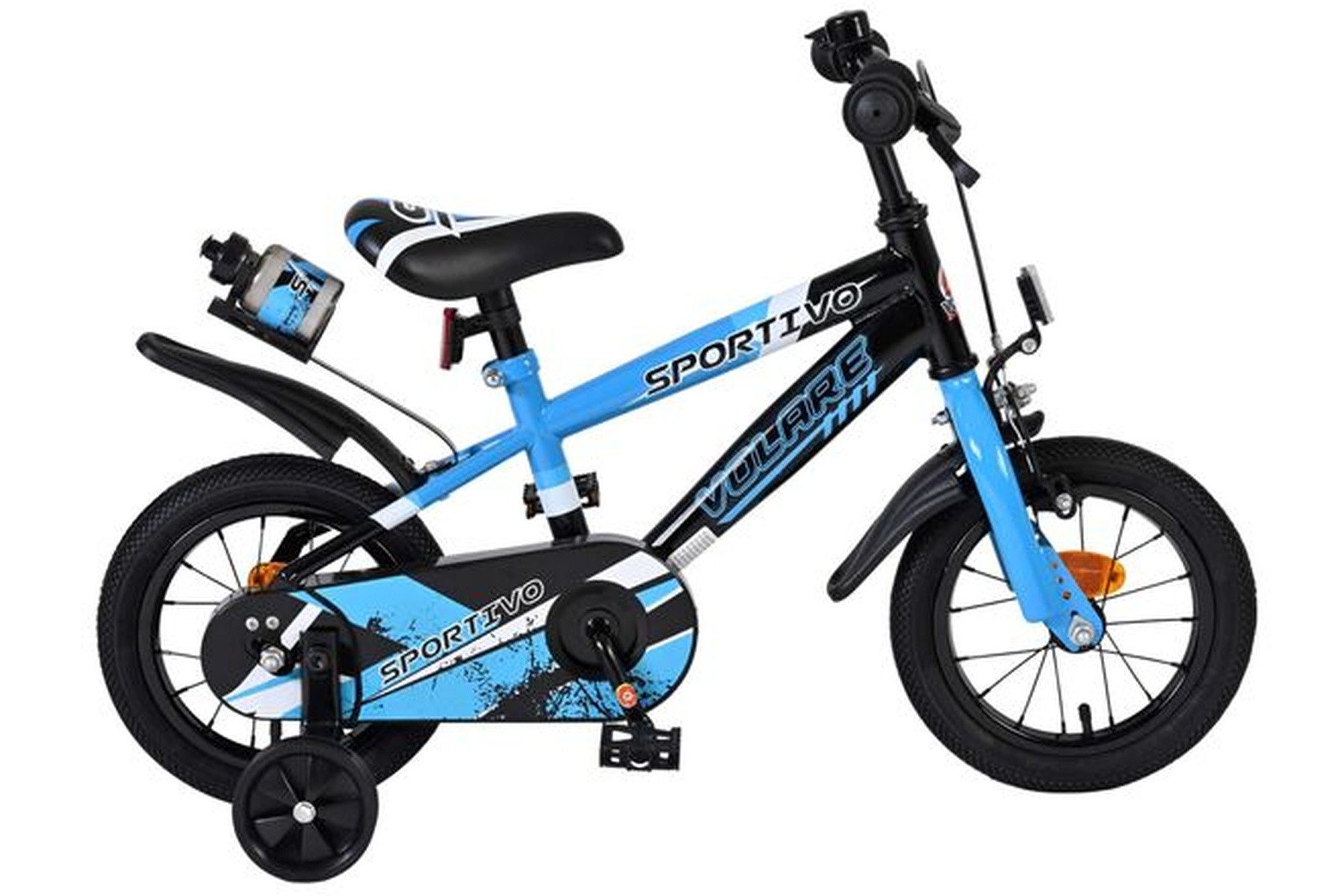 Kinderfahrrad Sportivo Kinderfahrrad - Jungen - 12 Zoll - Blau Schwarz
