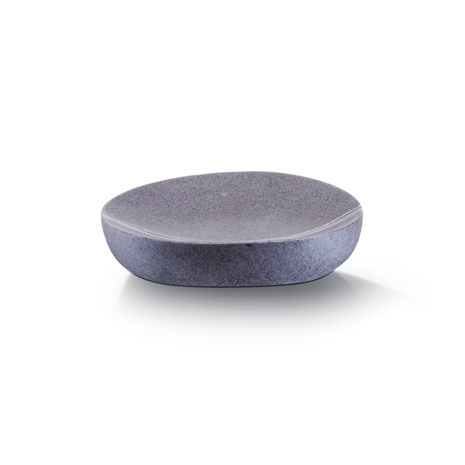 Zeller Present Seifenschale Seifenschale Steinoptik Grau, Breite: 12 cm, Stück, 1-St., 1 Seifenschale, Badaccessoire