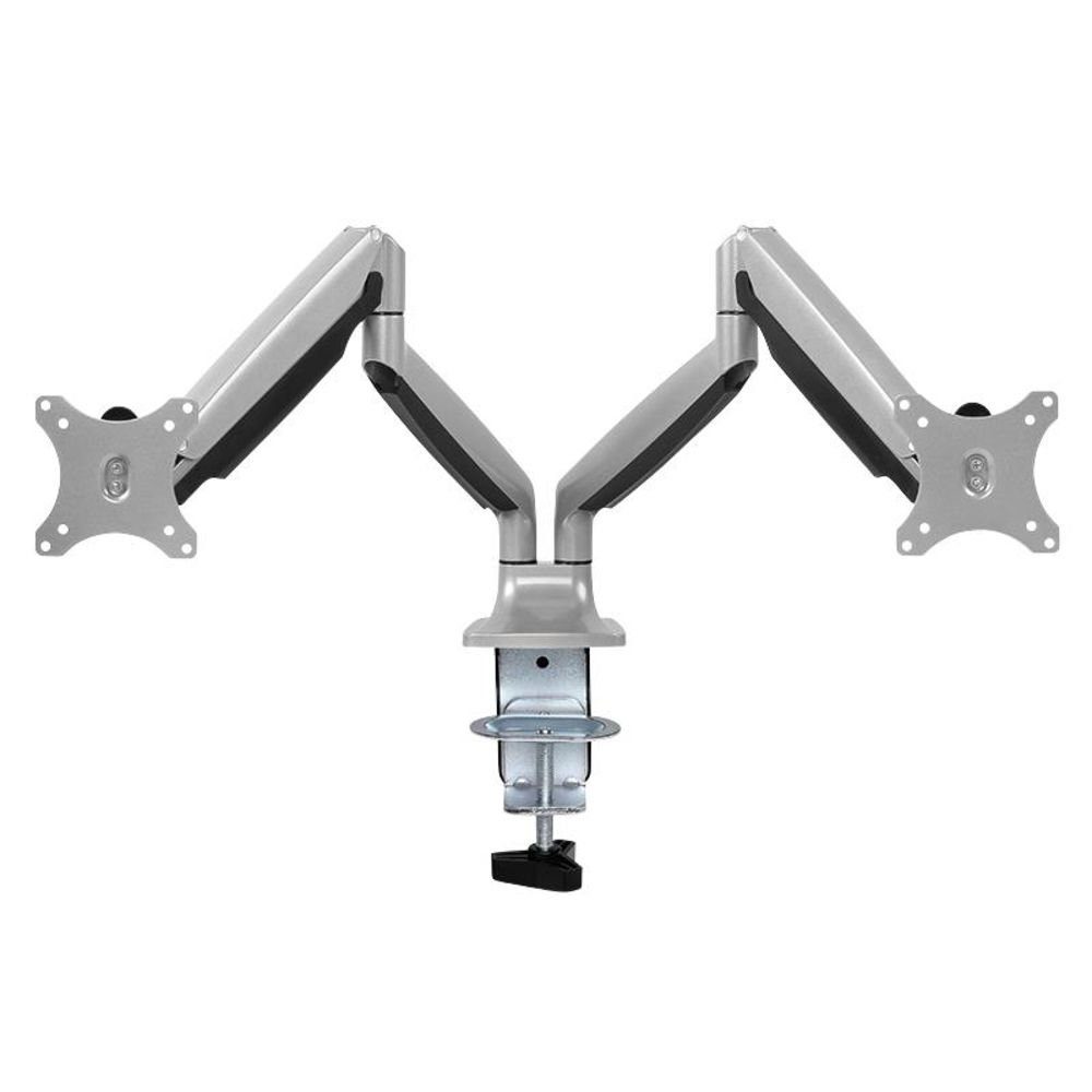 LogiLink Monitor-Halterung 2-fach Aluminium Monitor-Schreibtischhalterung 13-32", (neigbar schwenkbar drehbar)