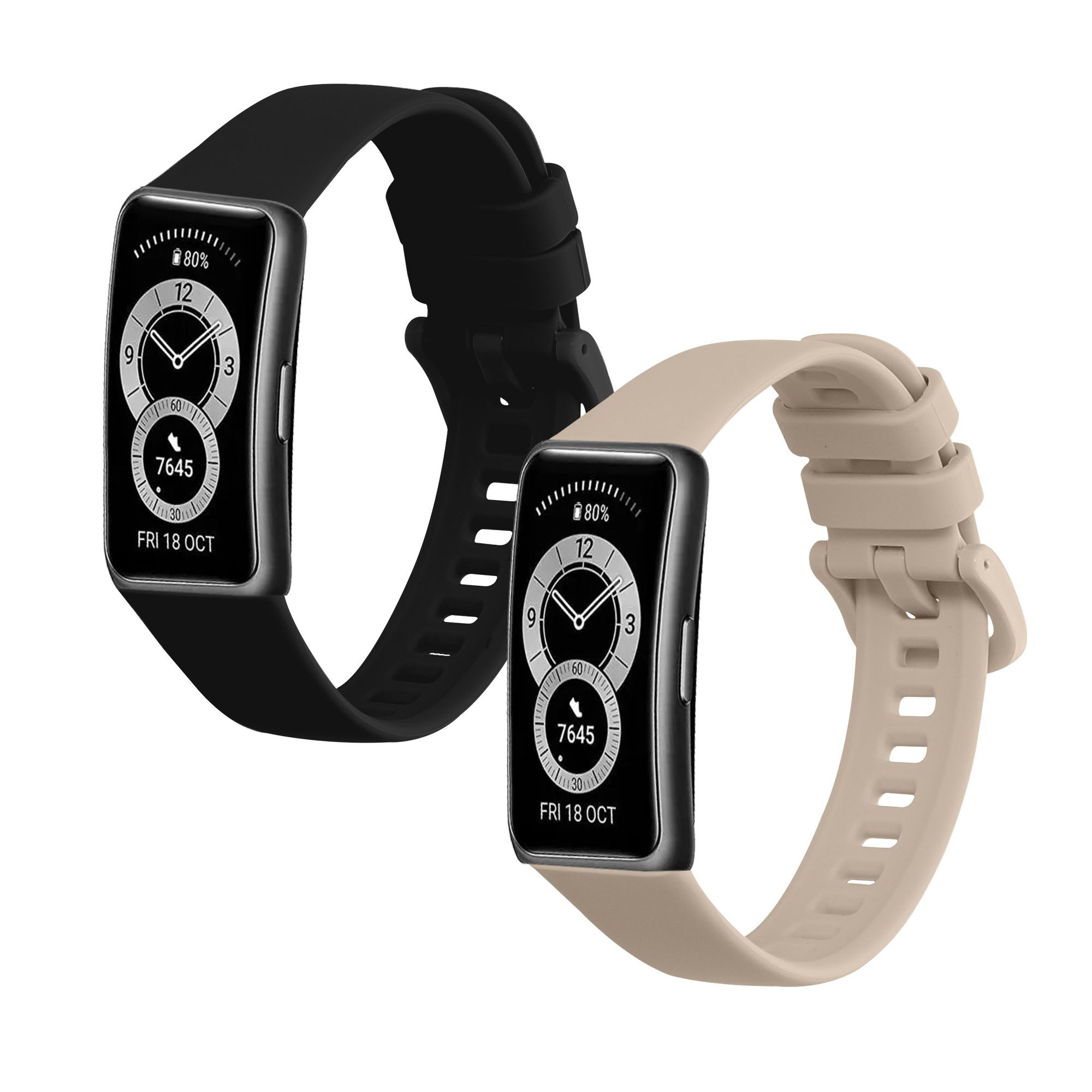 kwmobile Uhrenarmband 2x Sportarmband für Huawei Band 10 / 9 / 8, Armband T günstig online kaufen