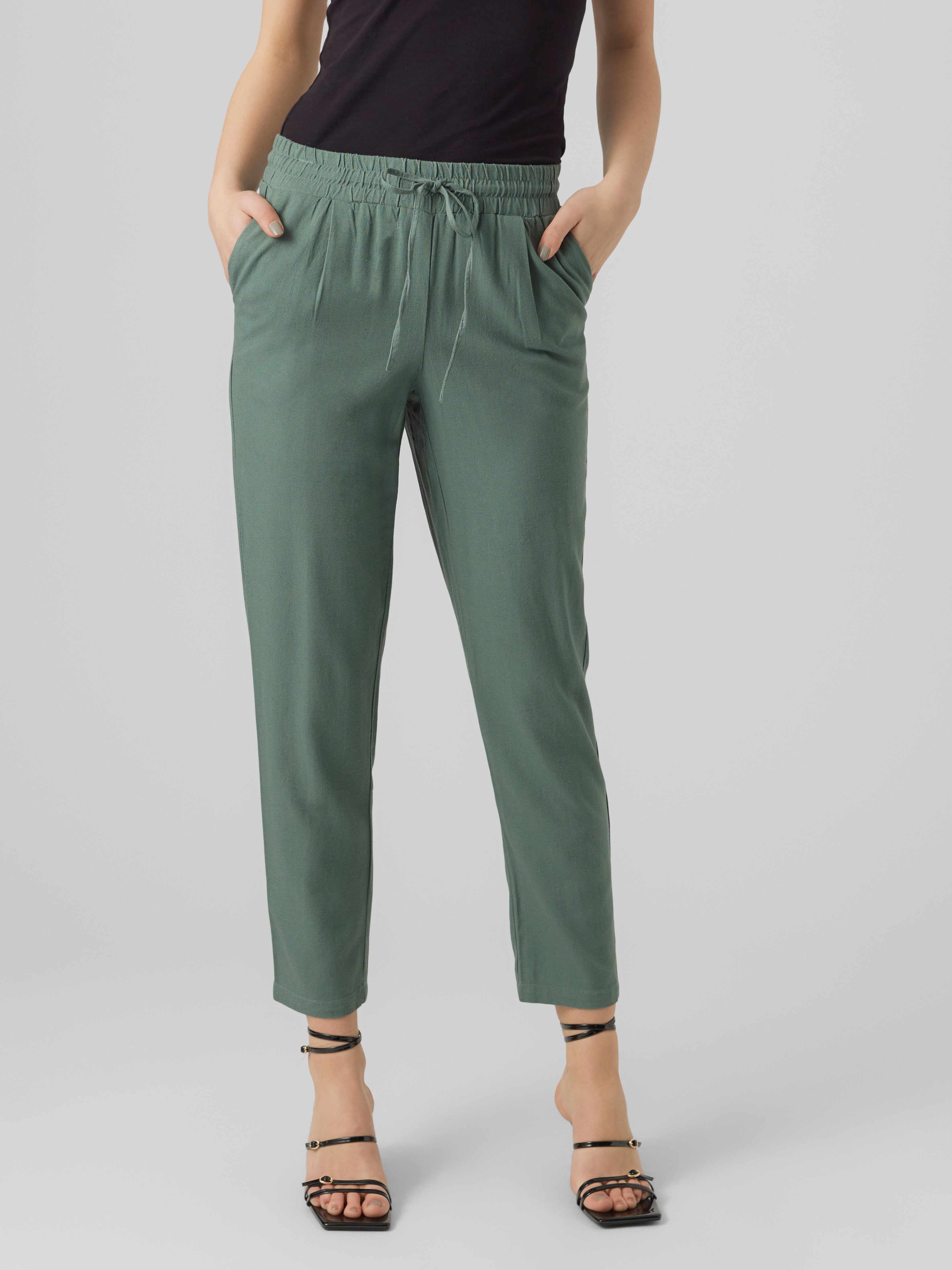 Vero Moda Schlupfhose VMJESMILO MW ANKLE PANTS WVN NOOS mit Leinen, elastis günstig online kaufen
