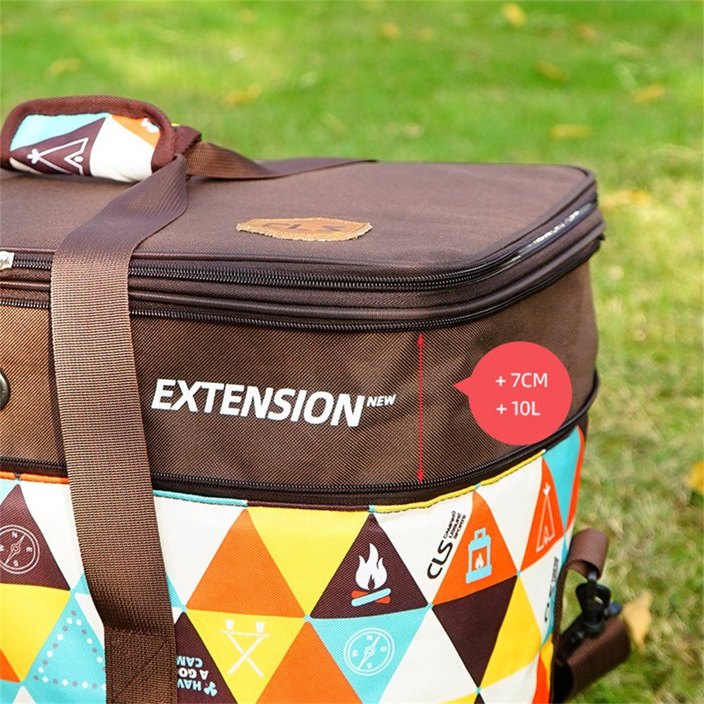 Dsen Picknickkorb Campingtasche mit großem (1 Fassungsvermögen, St) Reisetasche, 50-60L