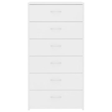 DOTMALL Sideboard Sideboard mit 6 Schubladen Weiß 50x34x96 cm Holzwerkstoff
