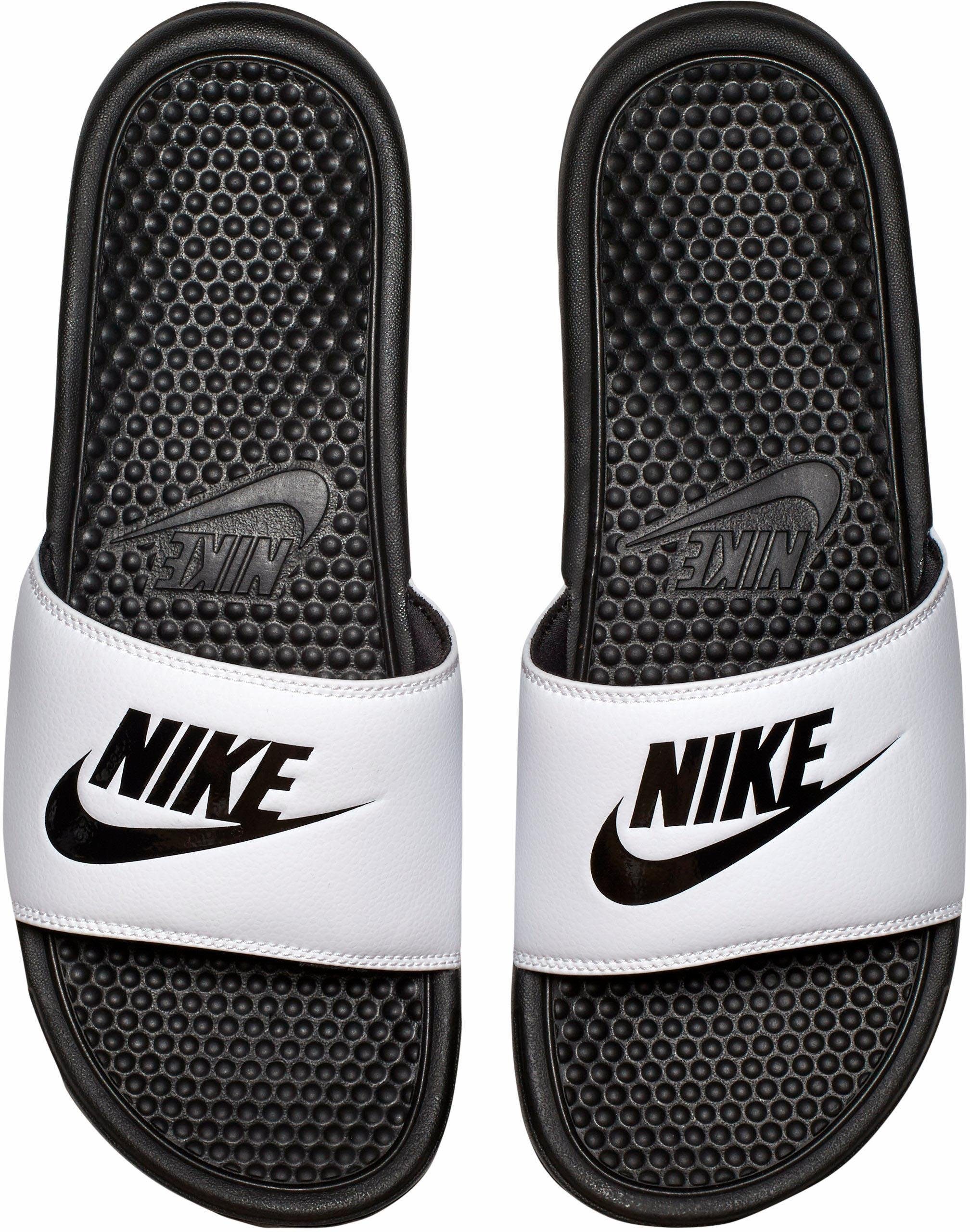 nike badelatschen schwarz weiß