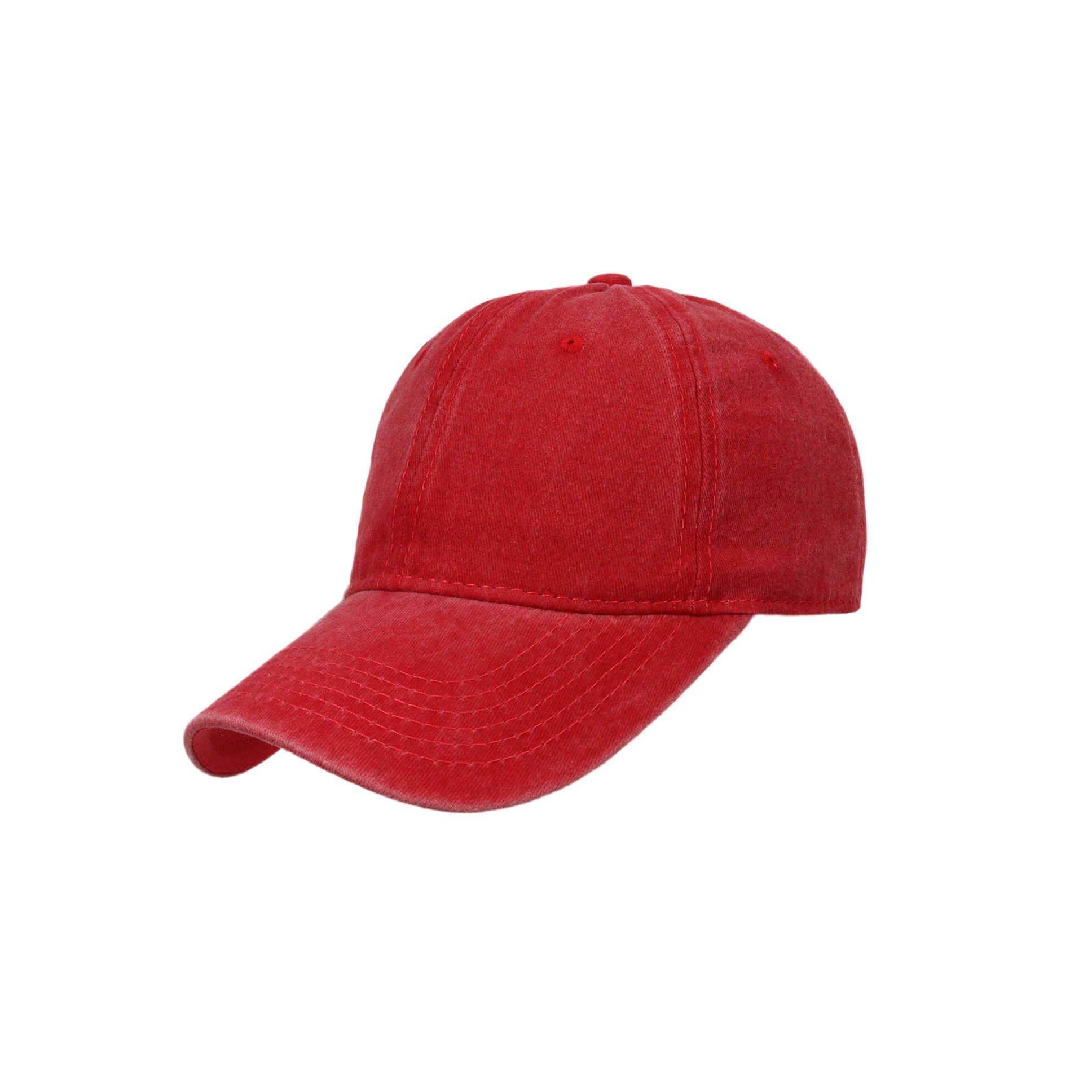 ZEBRO Baseball Cap Base Cap mit Belüftungslöcher rot