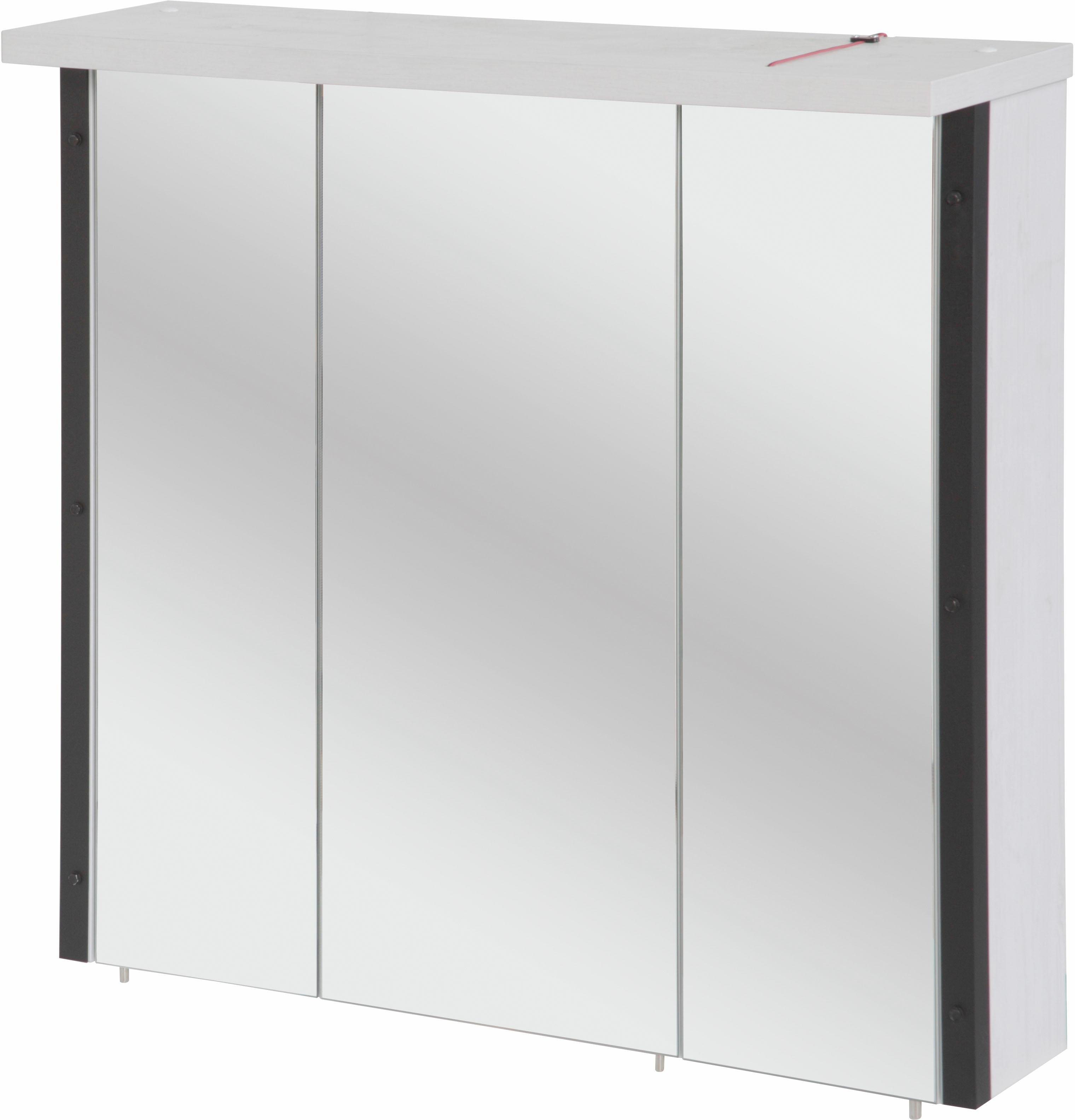 Spiegelschrank »SOHO« 3-türig, mit LED Beleuchtung, Breite 76 cm Spiegelschrank »SOHO« 3-türig, mit LED Beleuchtung, Breite 76 cm