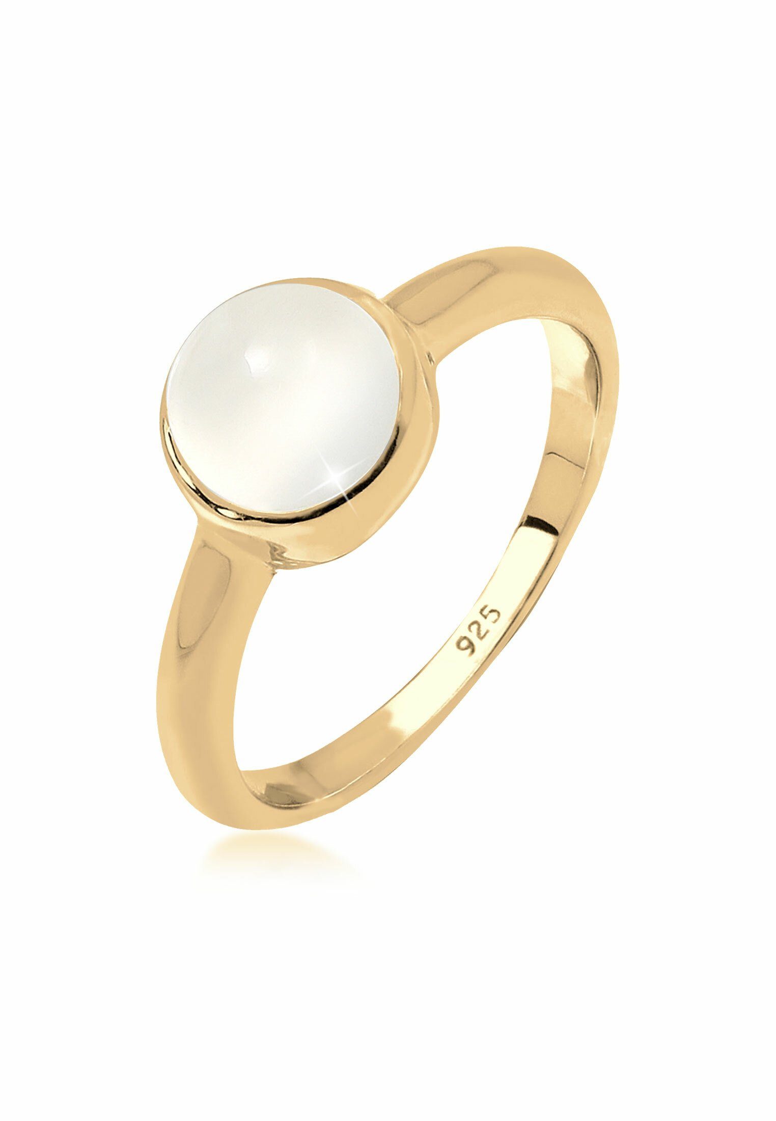 ELLI Fingerring Solitär Edelstein Mondstein Pastell 925 Silber mehr