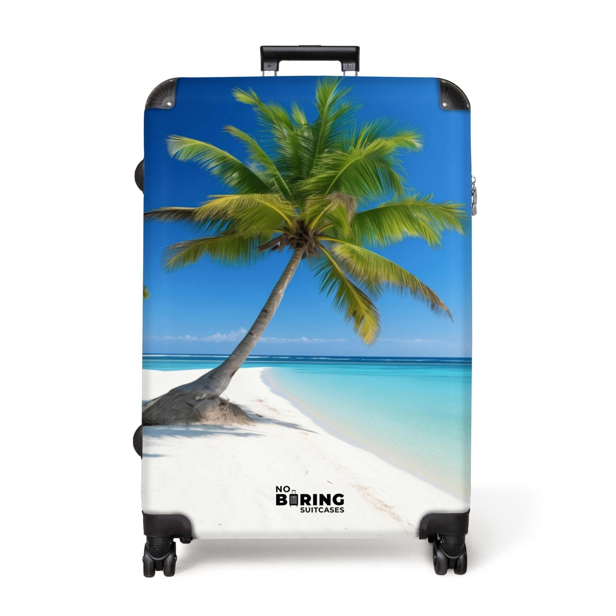 NoBoringSuitcases.com© Hartschalen-Trolley Palmen am Strand 77 günstig online kaufen