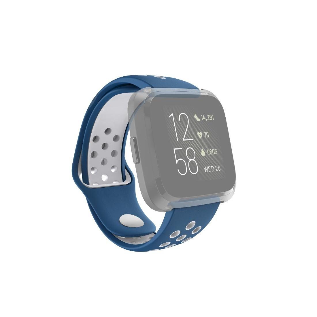 Hama blau 22mm Fitbit Lite, Smartwatch-Armband Versa 2/Versa/Versa atmungsaktives Ersatzarmband