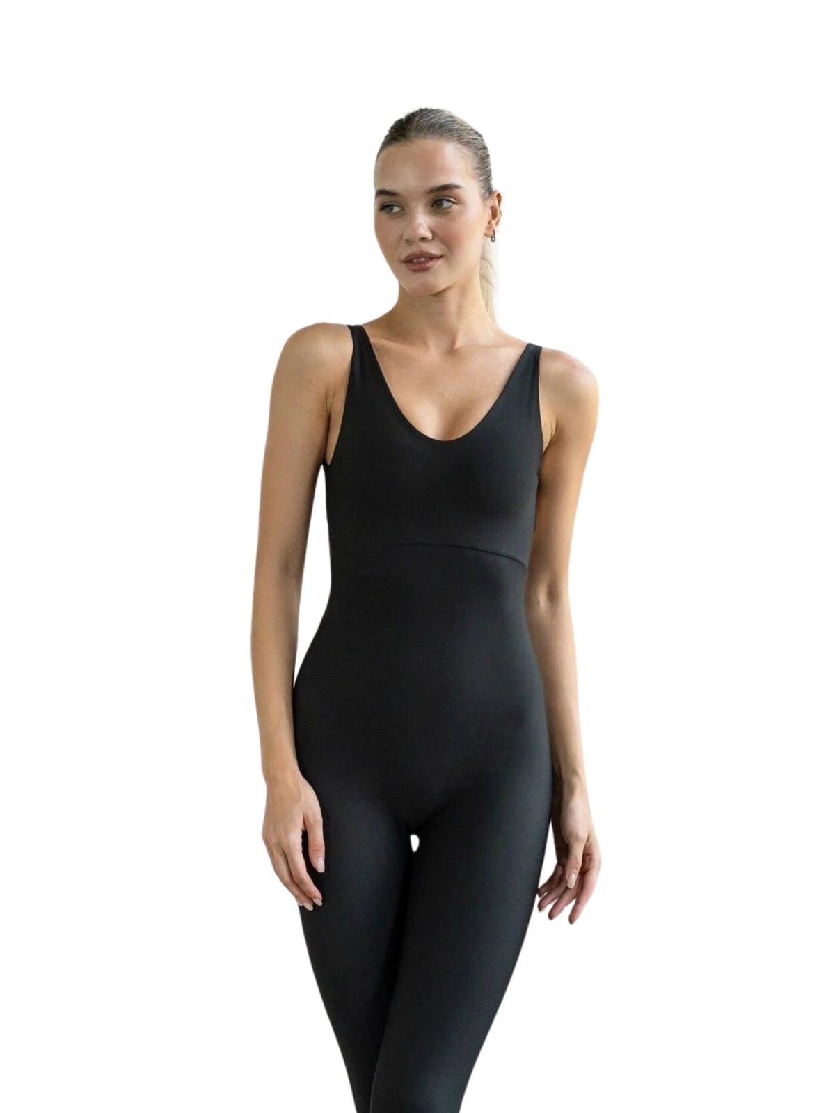 Lismina Jumpsuit Double Cross Jumpsuit Atmungsaktiv, Elastischer Bund