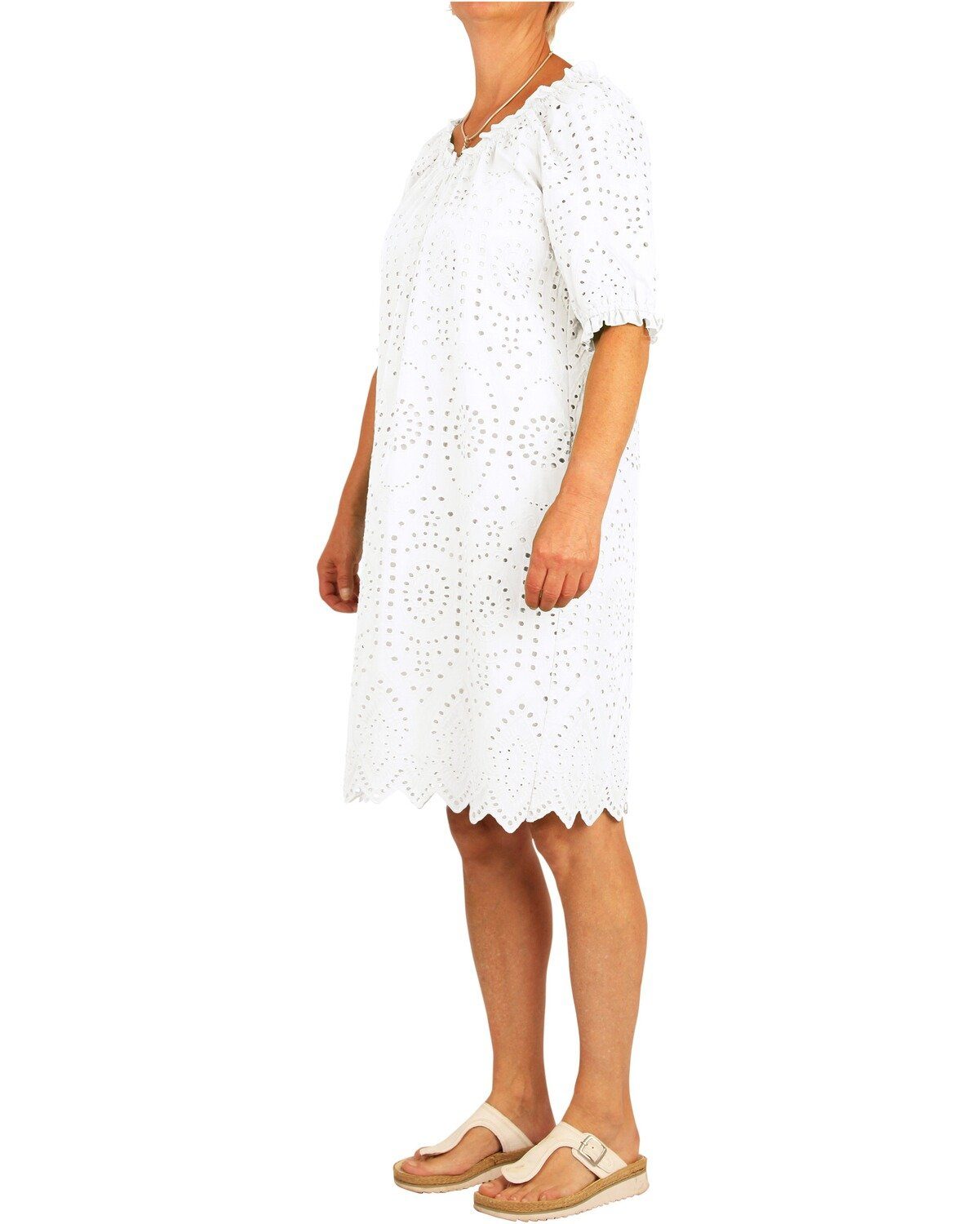 White Label Midikleid Kleid mit Madeira-Spitze günstig online kaufen