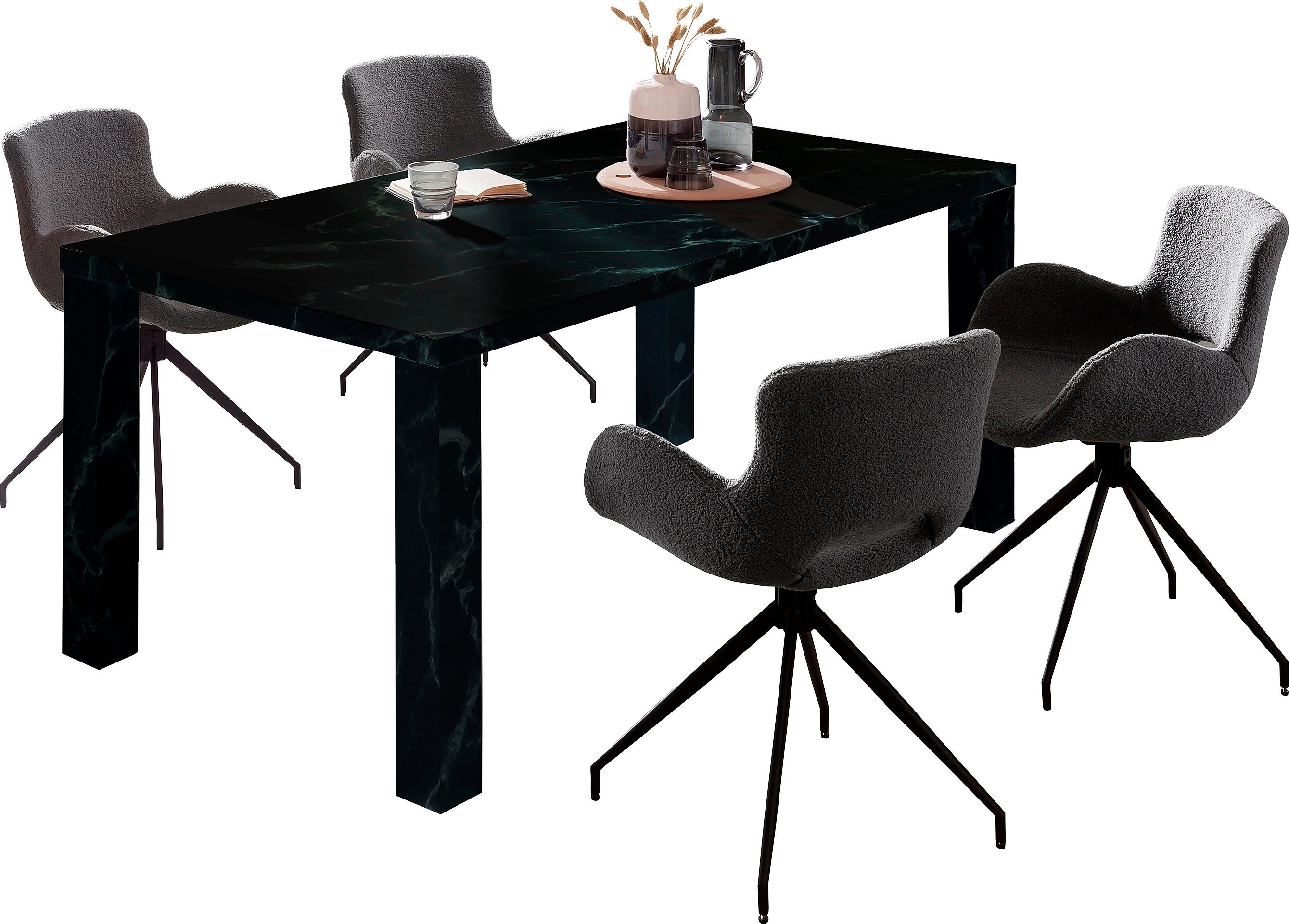 SalesFever Esstisch Designer Tisch für Ihr Zuhause, Eleganz trifft Design in Marmoroptik