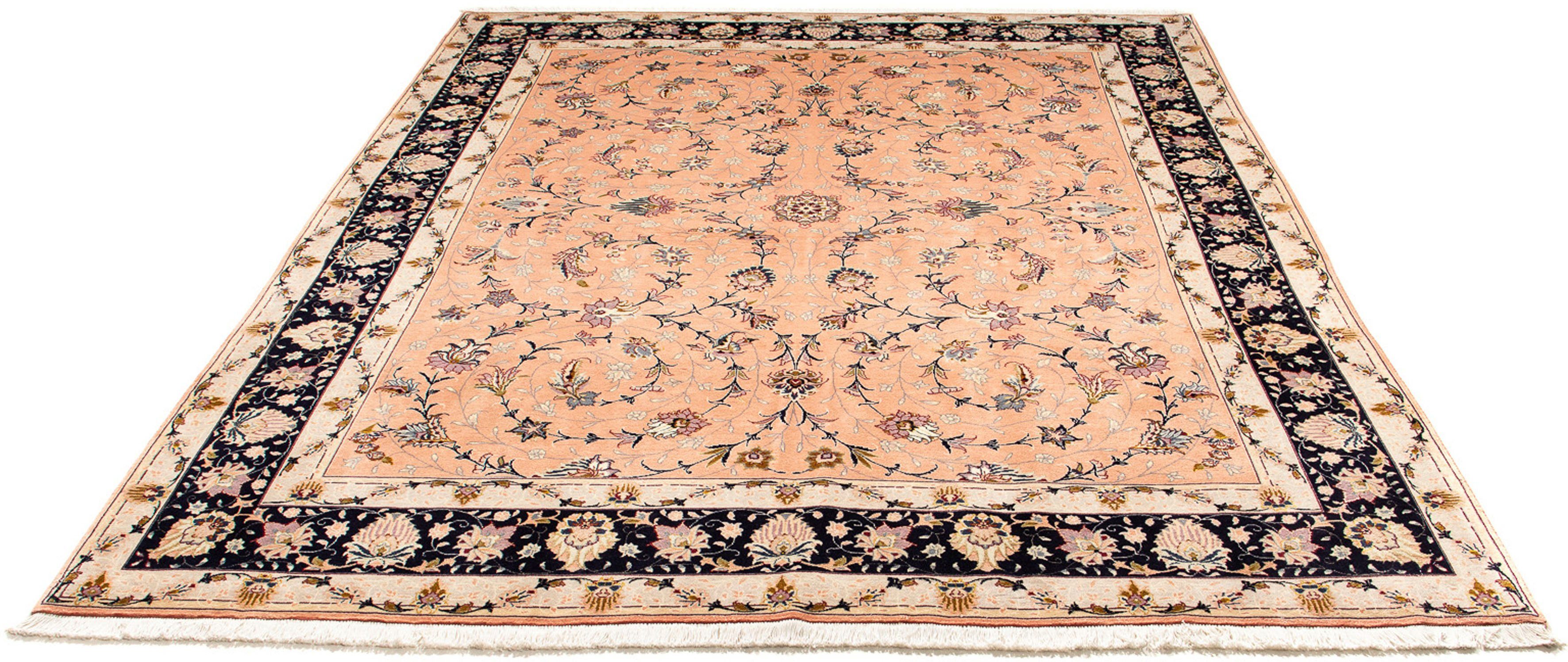 Orientteppich Perser - Täbriz - Royal - 246 x 196 cm - hellbraun, morgenland, rechteckig, Höhe: 7 mm, Wohnzimmer, Handgeknüpft, Einzelstück mit Zertifikat