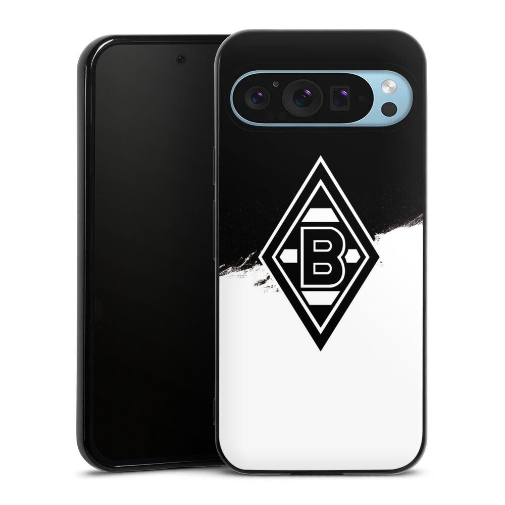 DeinDesign Handyhülle Borussia Mönchengladbach Gladbach Borussia Scratch Schwarz-Weiss, Google Pixel 9 Pro Silikon Hülle Bumper Case Handy Schutzhülle
