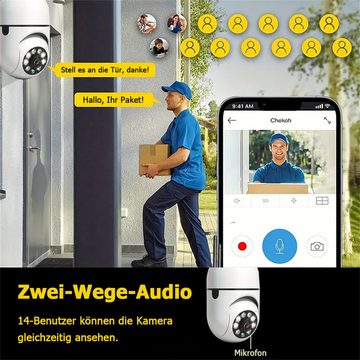 Bifurcation Drahtlose WiFi-Glühbirnen-Smart-Kamera, 360°-Panoramaüberwachung Smart Home Kamera (1-tlg)