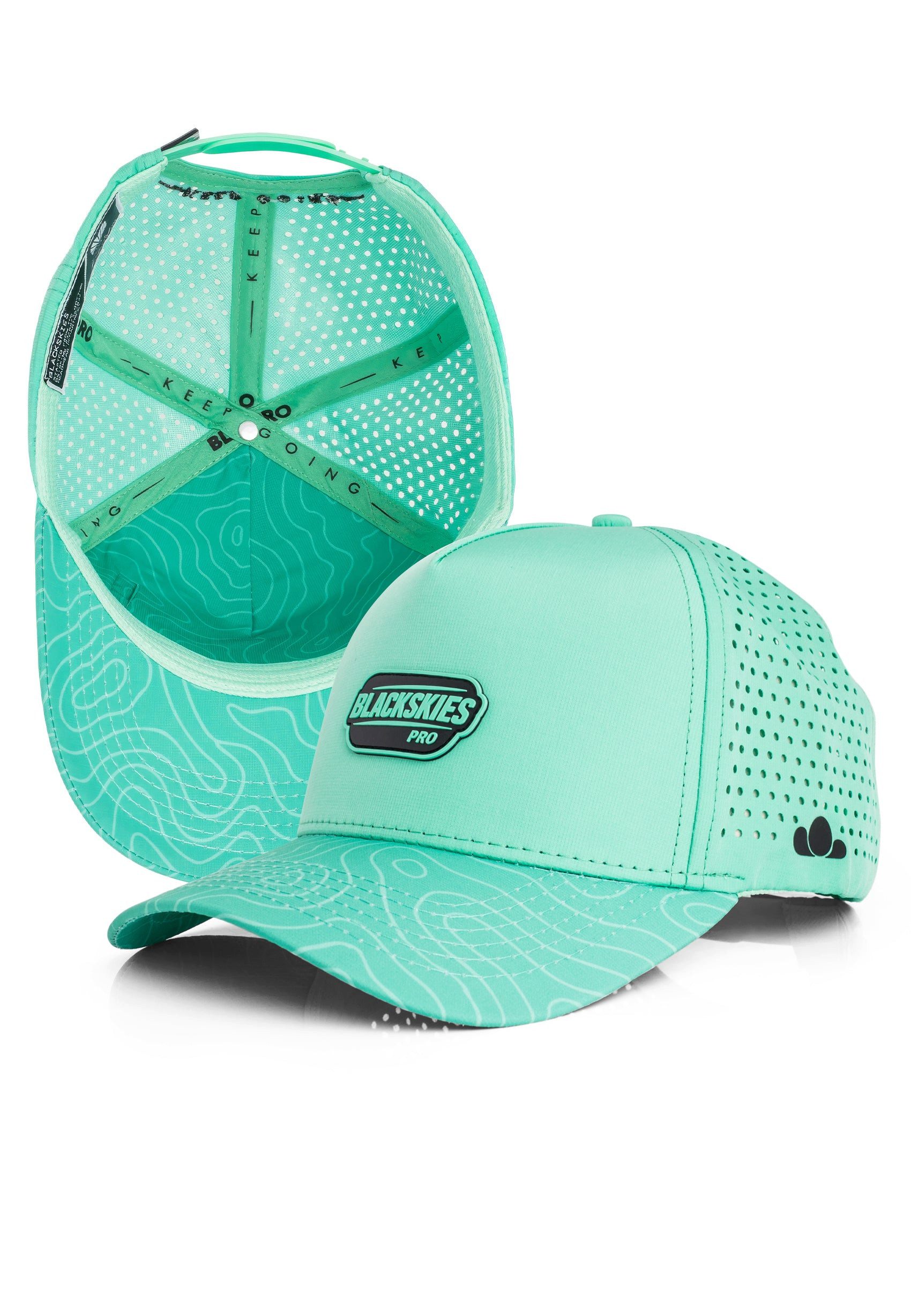 Blackskies Baseball Cap Pro Flow Sports Performance Cap Electric Mint Green