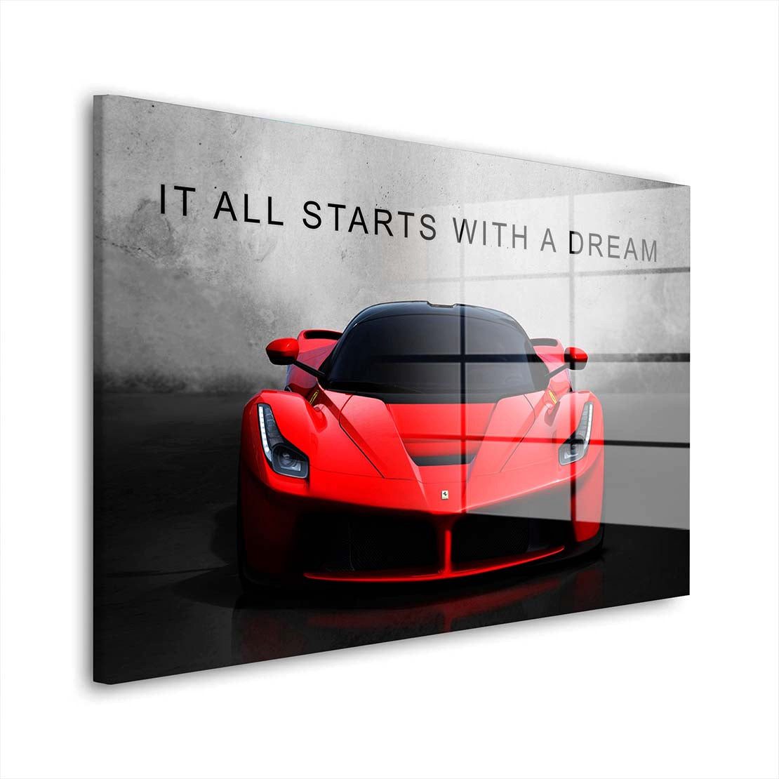 Artedinoi Acrylglasbild Motivation Auto Sportwagen in rot Acrylglas Wandbil günstig online kaufen