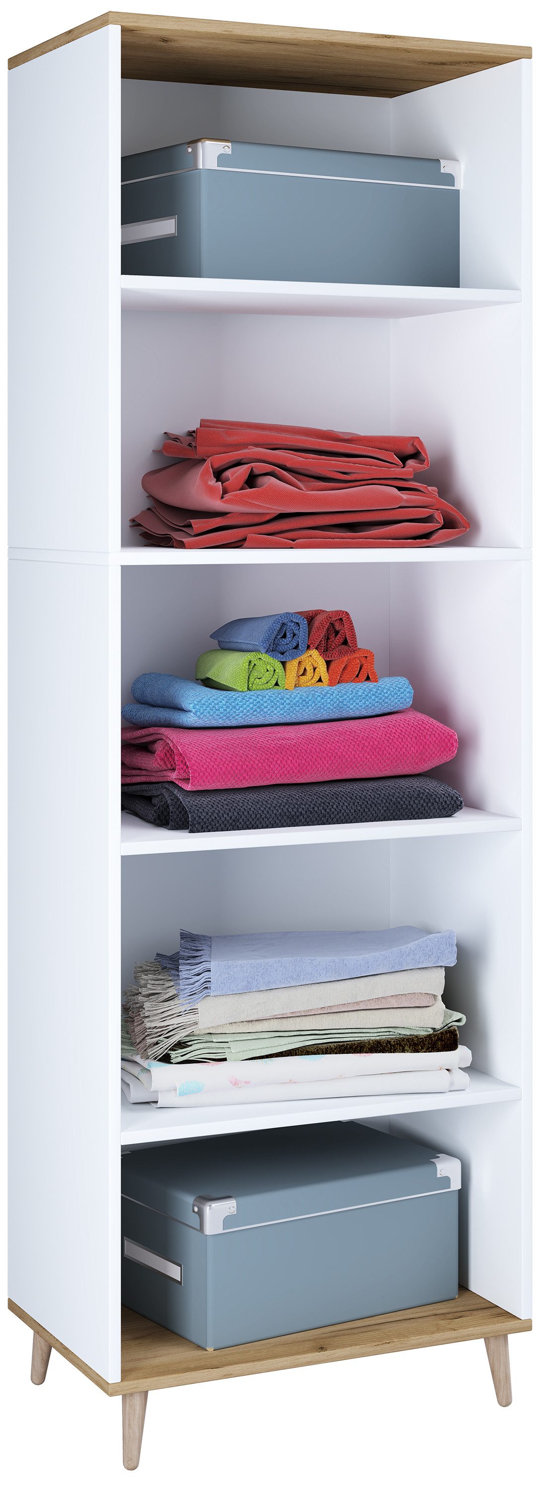 VCM Mehrzweckschrank Holz Kleiderschrank Schuhregal Flur Regal Landos