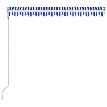 furnicato Markise Automatisch Einziehbare 350×250 cm Blau und Weiß