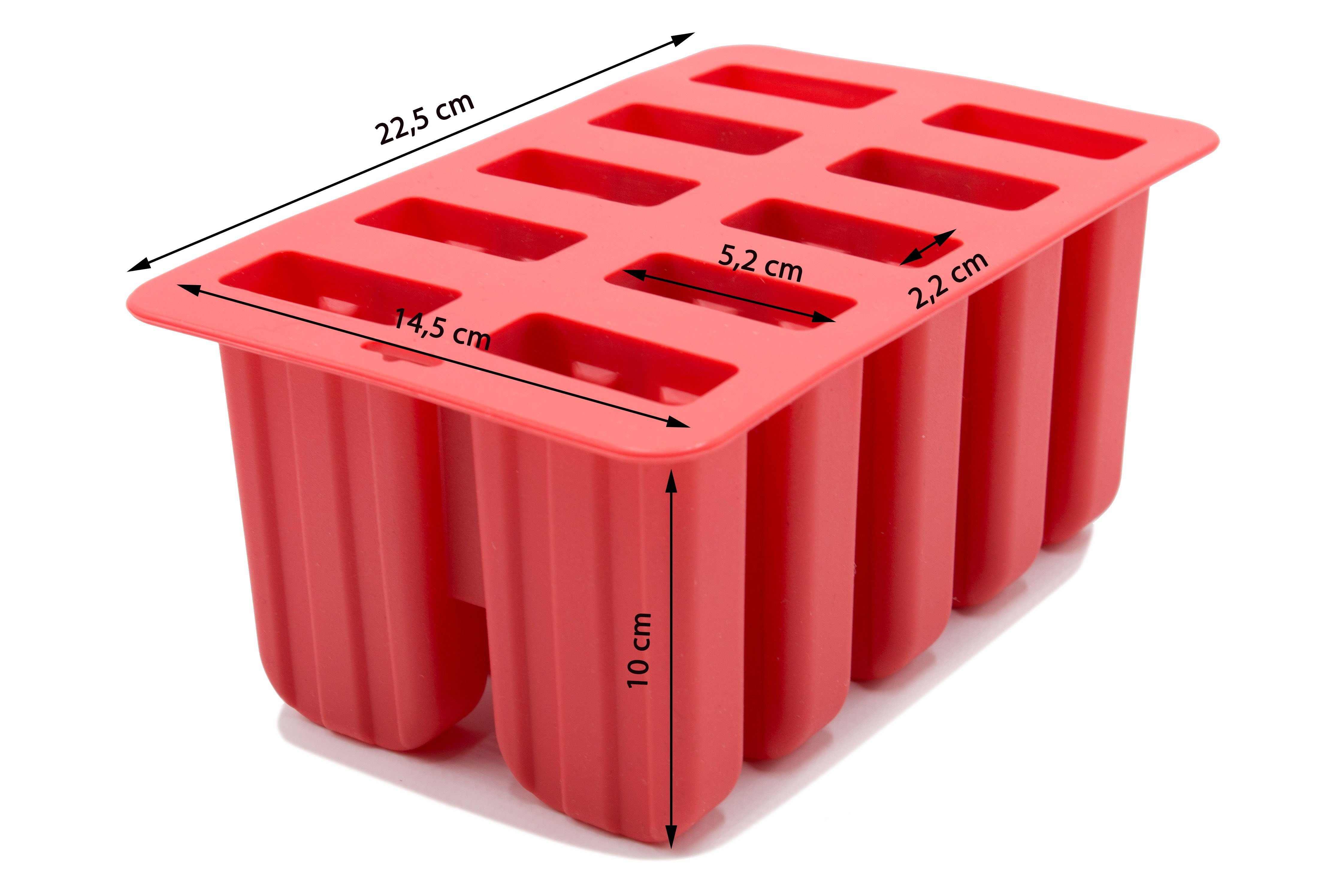 10 inkl. Holzstäbchen ZOLLNER24 Eis frei, (12-tlg), für Eisform, 10 BPA