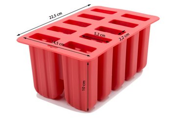 ZOLLNER24 Eisform, (12-tlg), BPA frei, für 10 Eis inkl. 10 Holzstäbchen