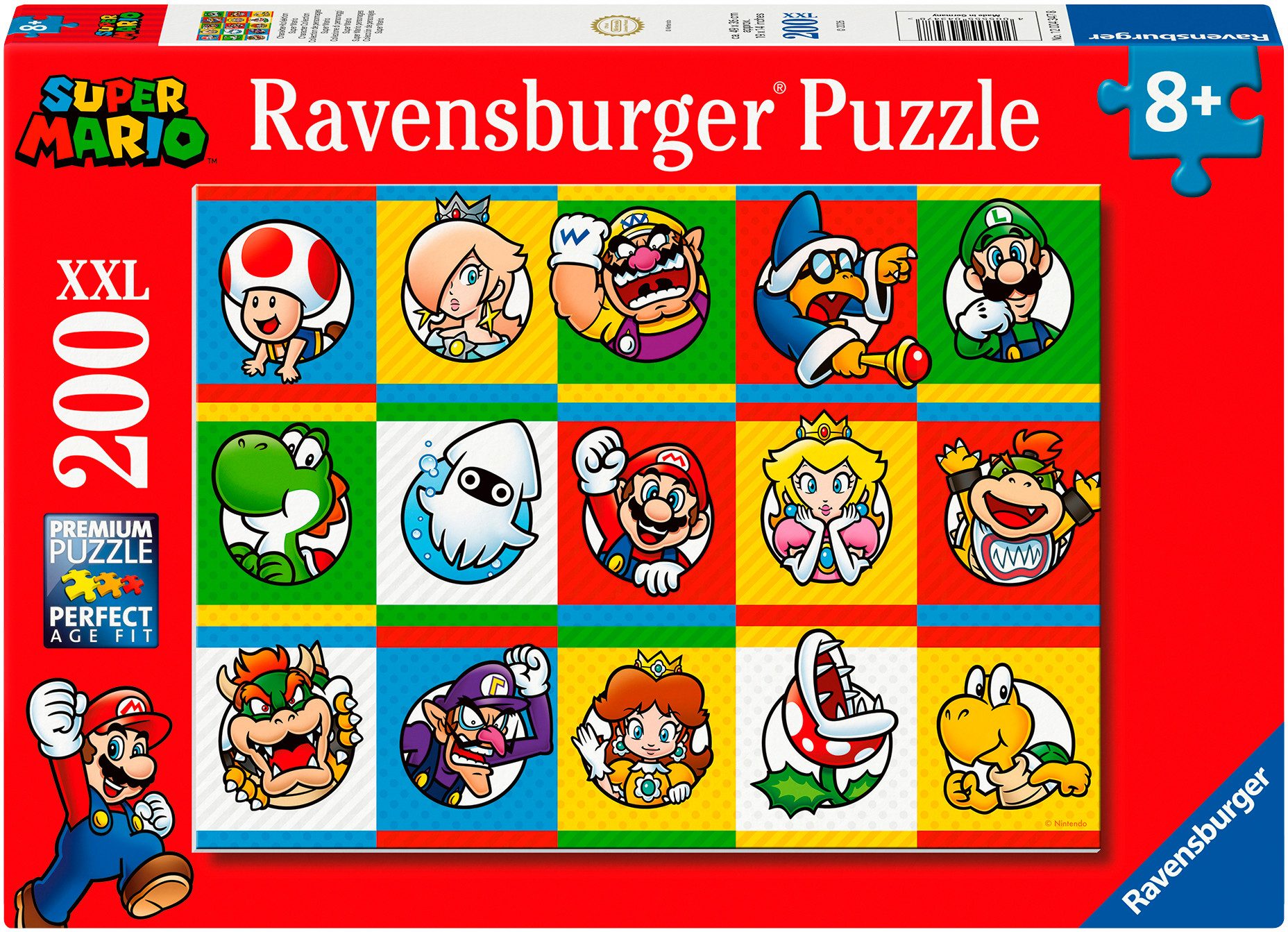 Ravensburger Puzzle Wooden, Nintendo Super Mario, Charakter-Kollektion, 200 Puzzleteile, Made in Germany