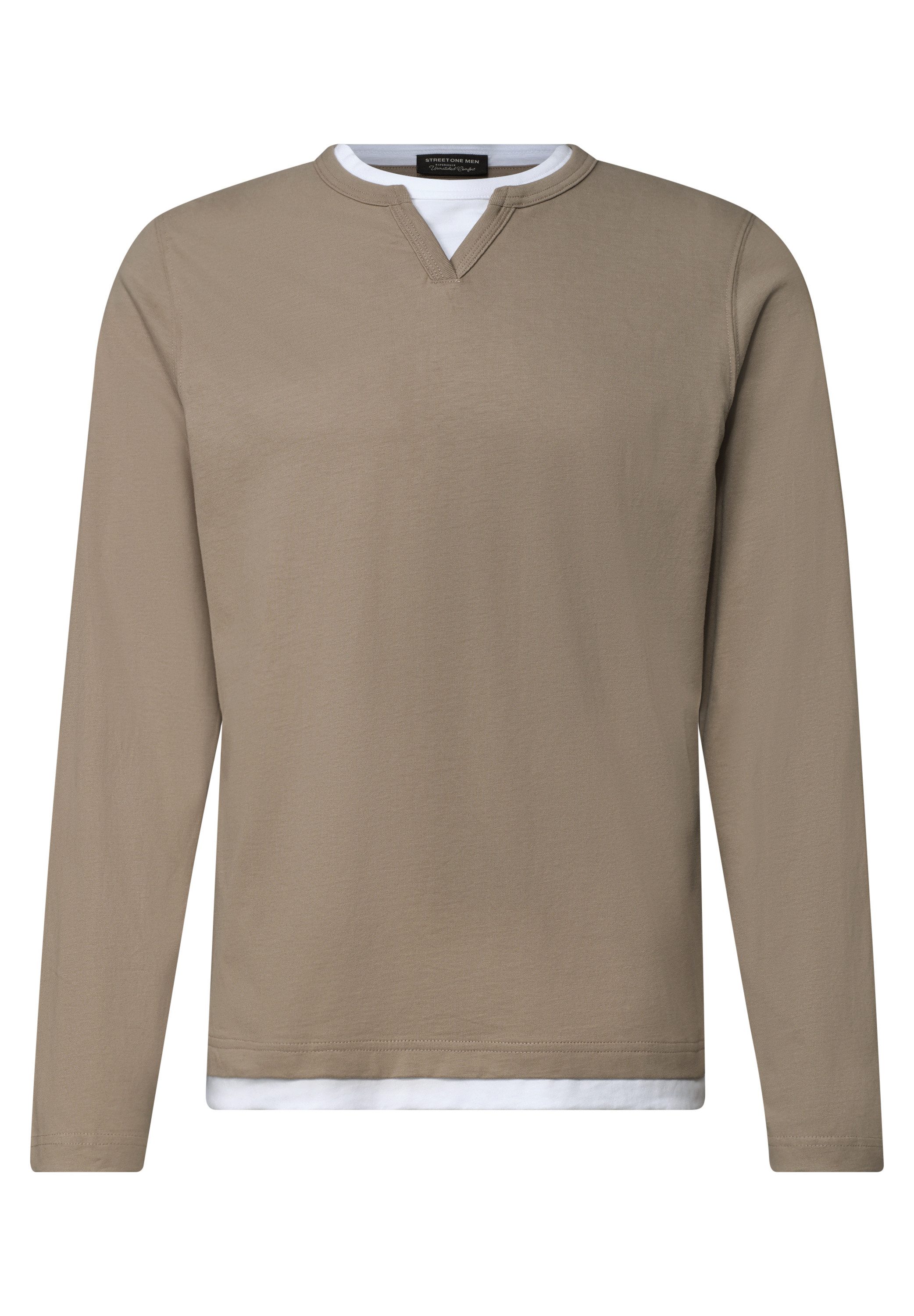 STREET ONE MEN Langarmshirt aus reiner Baumwolle – Bild 4 von 5
