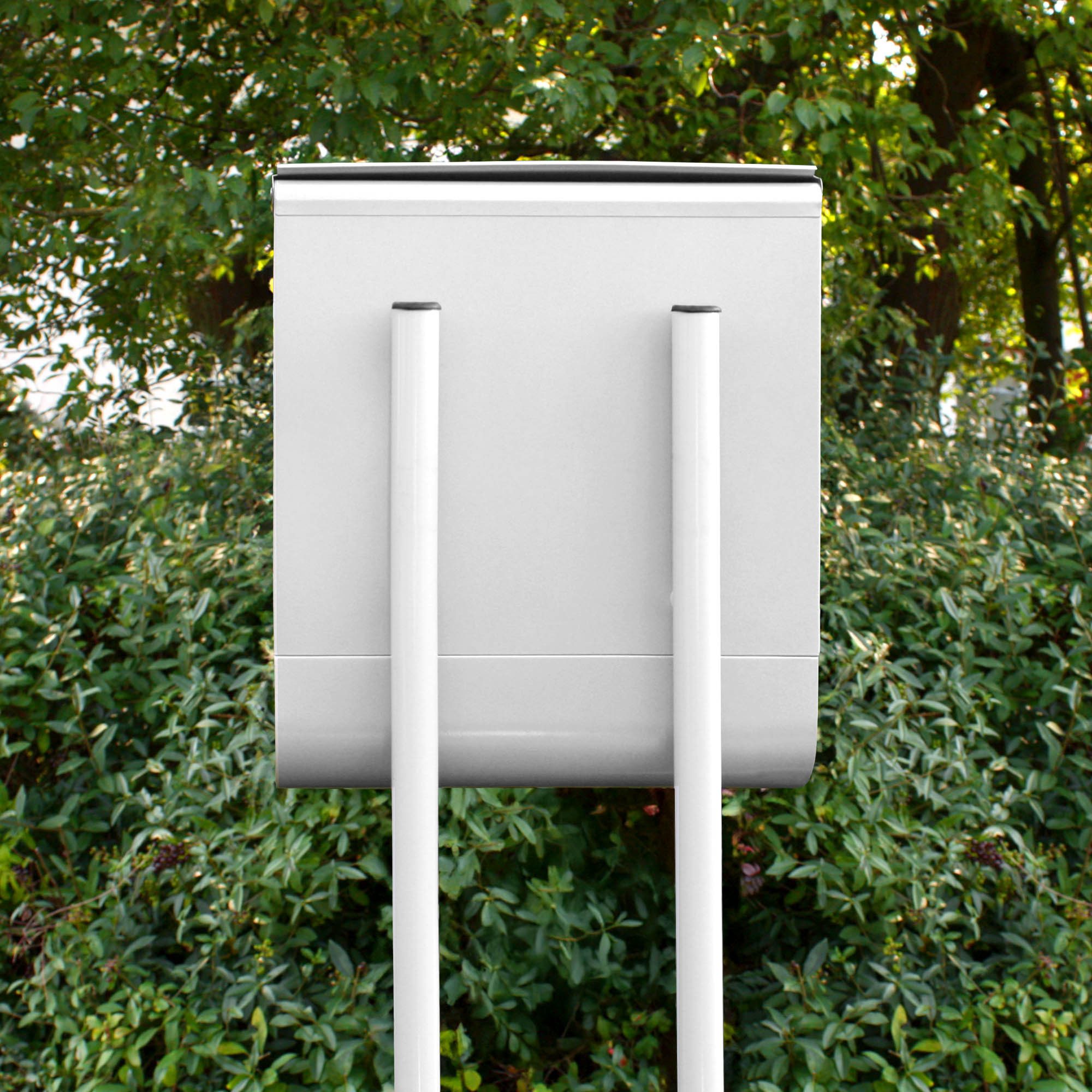 banjado Briefkastenständer banjado - Briefkastenständer, Weiß