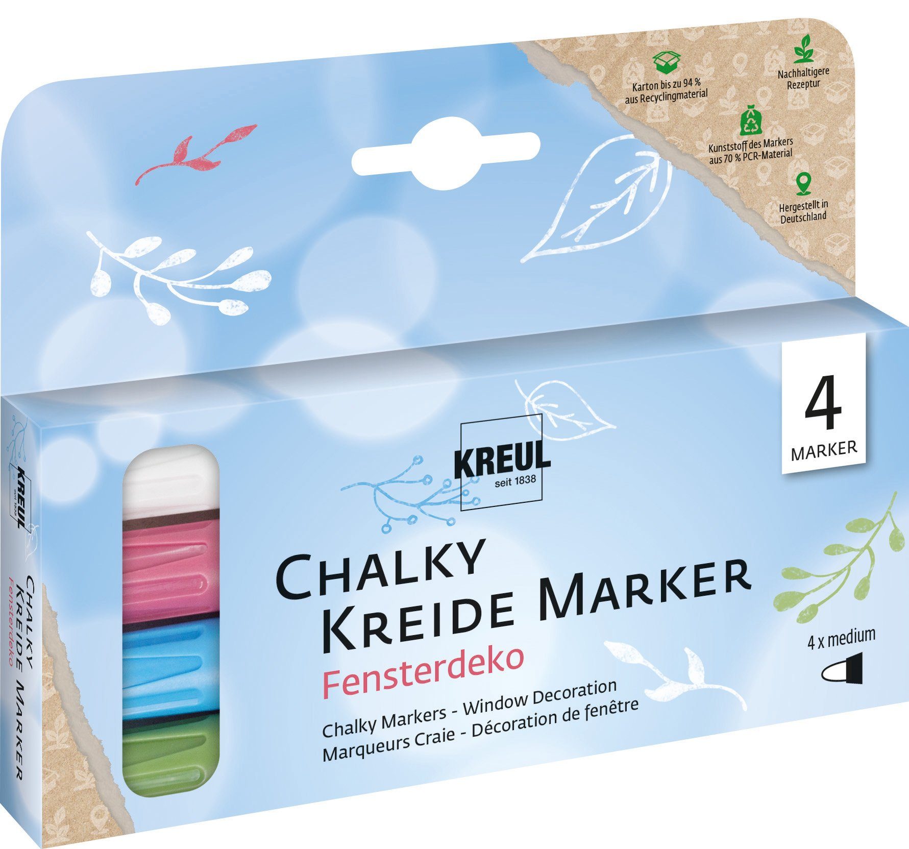Kreul Kreidemarker Chalky, 4er-Set | Marker