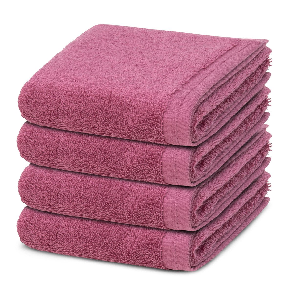 Vossen Handtuch Set Vegan Life, Frottee (Spar-Set, 4-St), 4 X Gästetuch im Set - Baumwolle - Saugstark