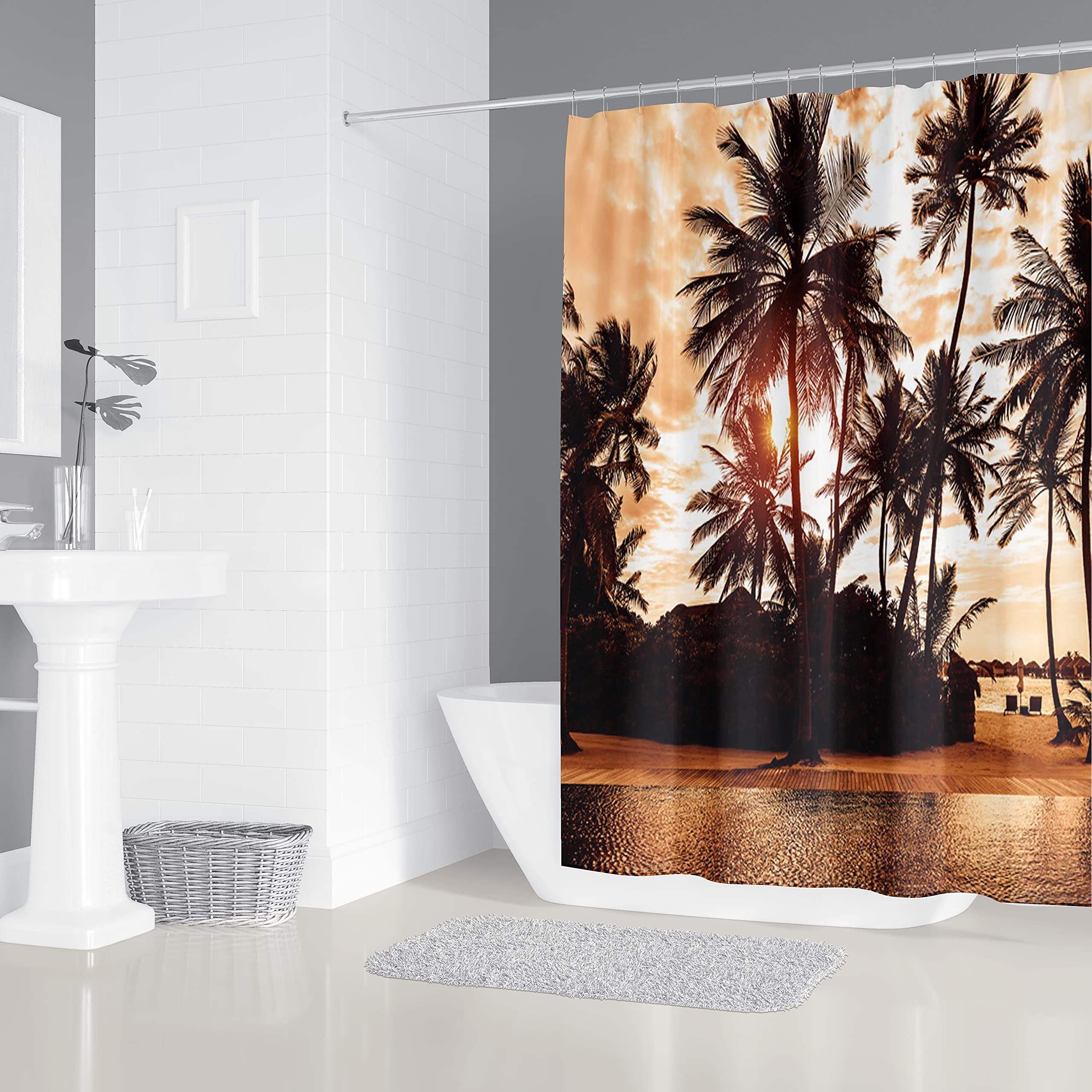 M&W DAS DESIGN Duschvorhang 180x200 Shower curtains Anti schimmel Waschbar – Bild 2 von 5