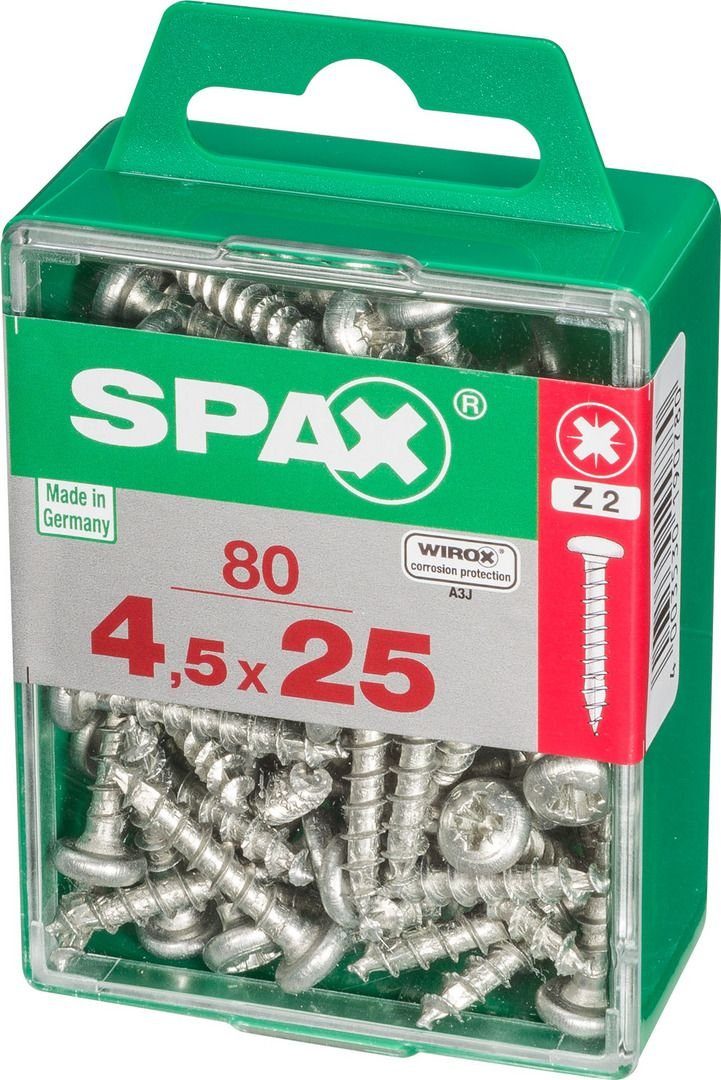 mm Spax Universalschrauben TX SPAX x 25 4.5 Holzbauschraube 20 - 80