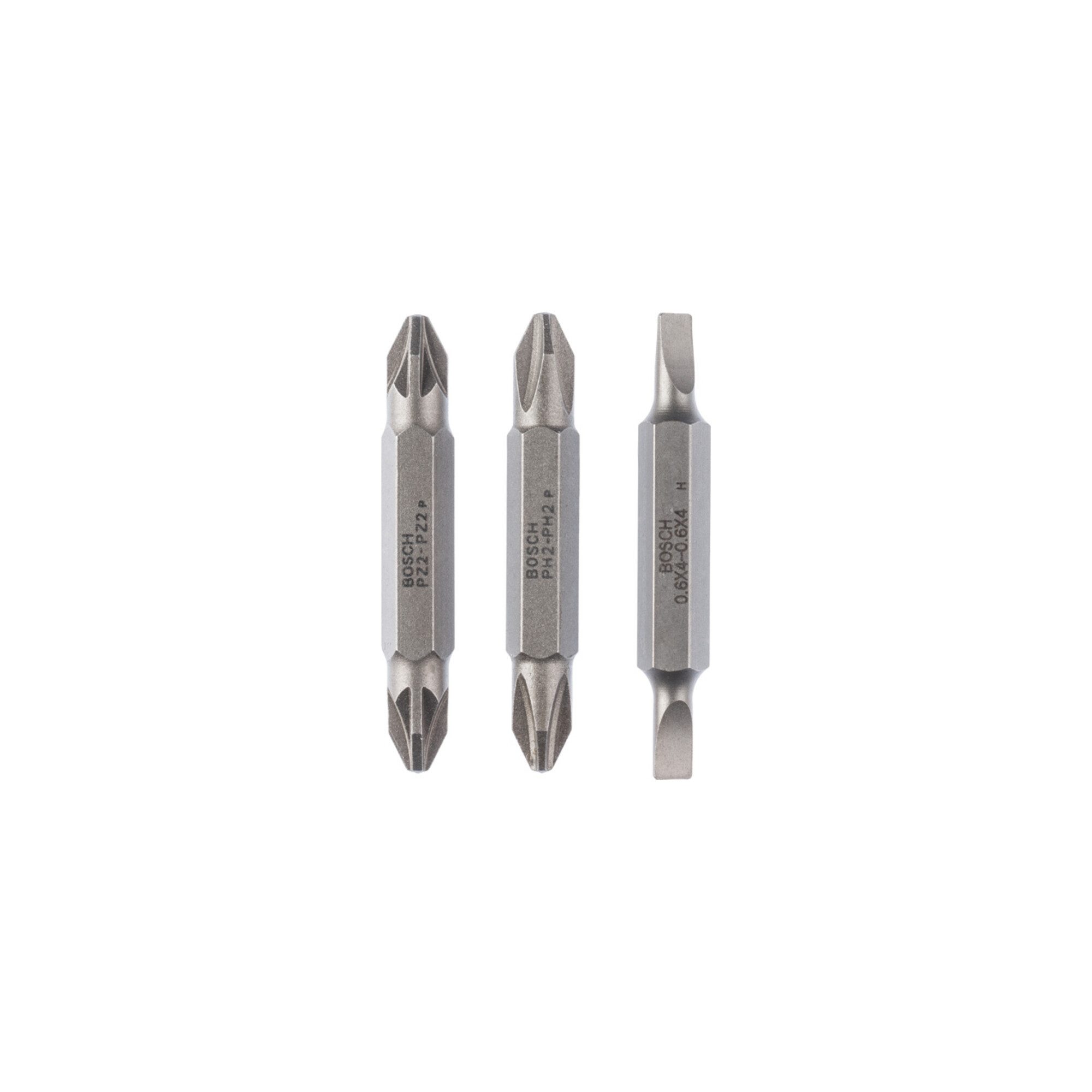 Bosch Professional Bithalter Bosch Doppelklingenbit-Set 3-teilig S0,6x4,0 S0,6x4,0 PH2 PH2 PZ2 PZ2