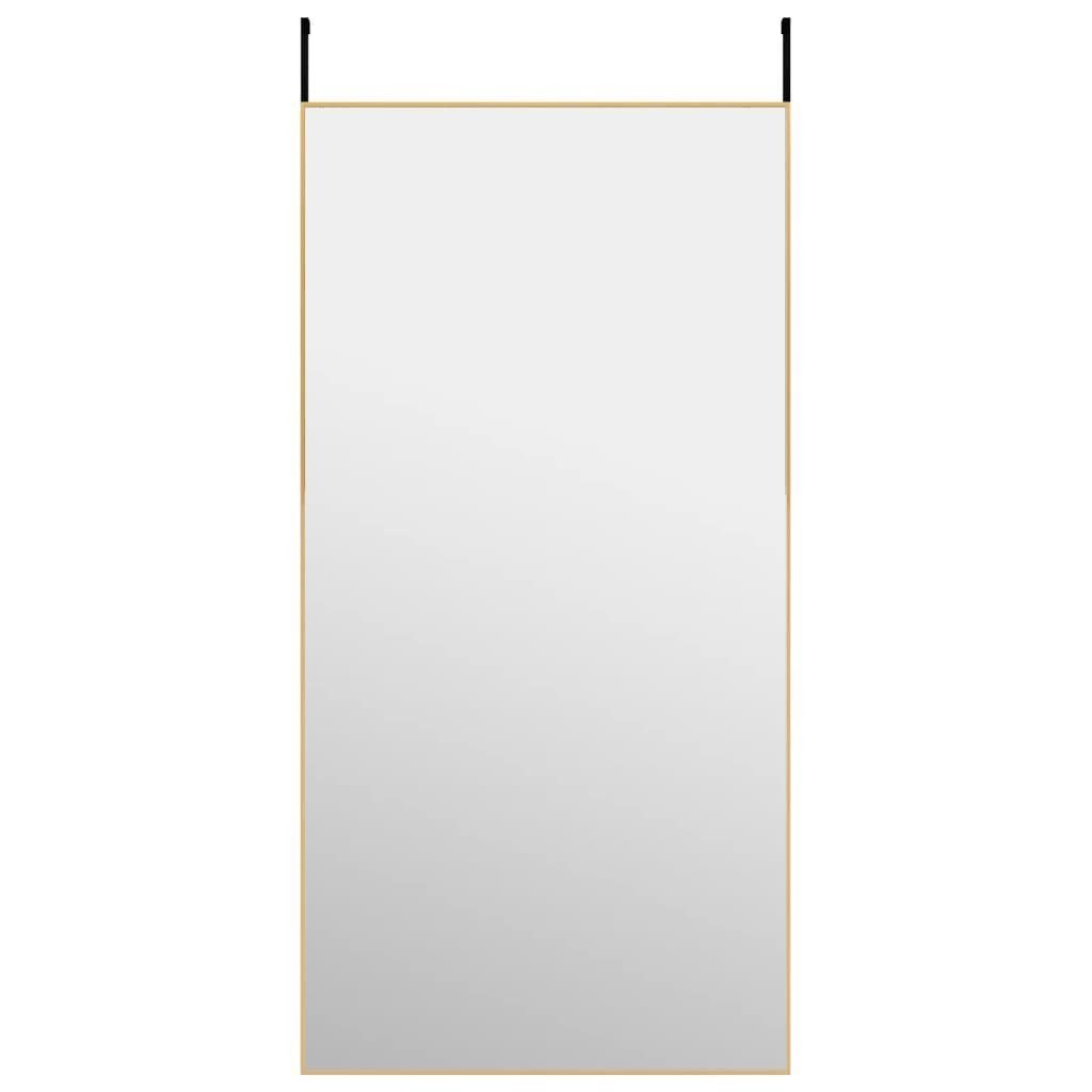 Aluminium Glas Wandspiegel Golden cm 50x100 und furnicato Türspiegel